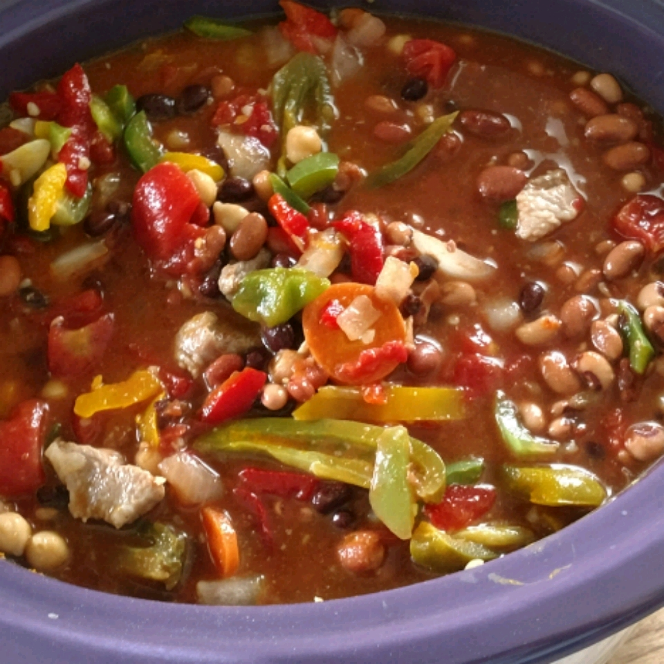 Slow Cooker Ham and Bean Stew