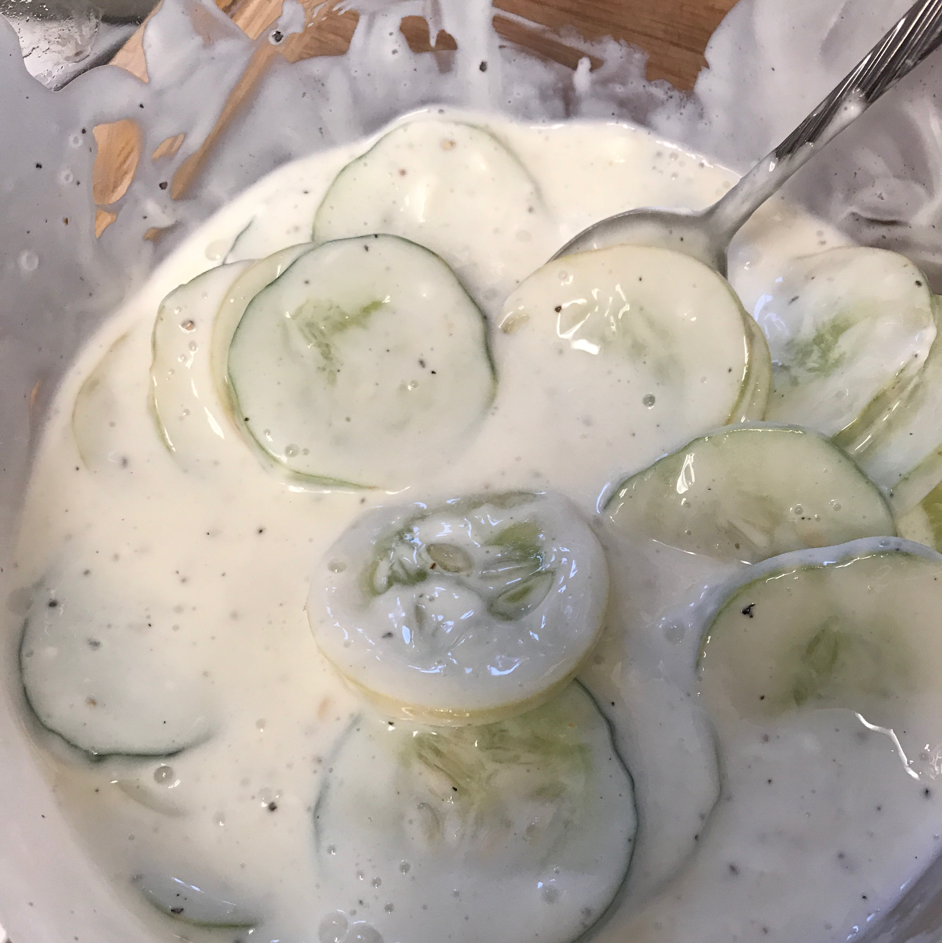 Cucumbers in Sour Cream Lori Starkey Sanchez