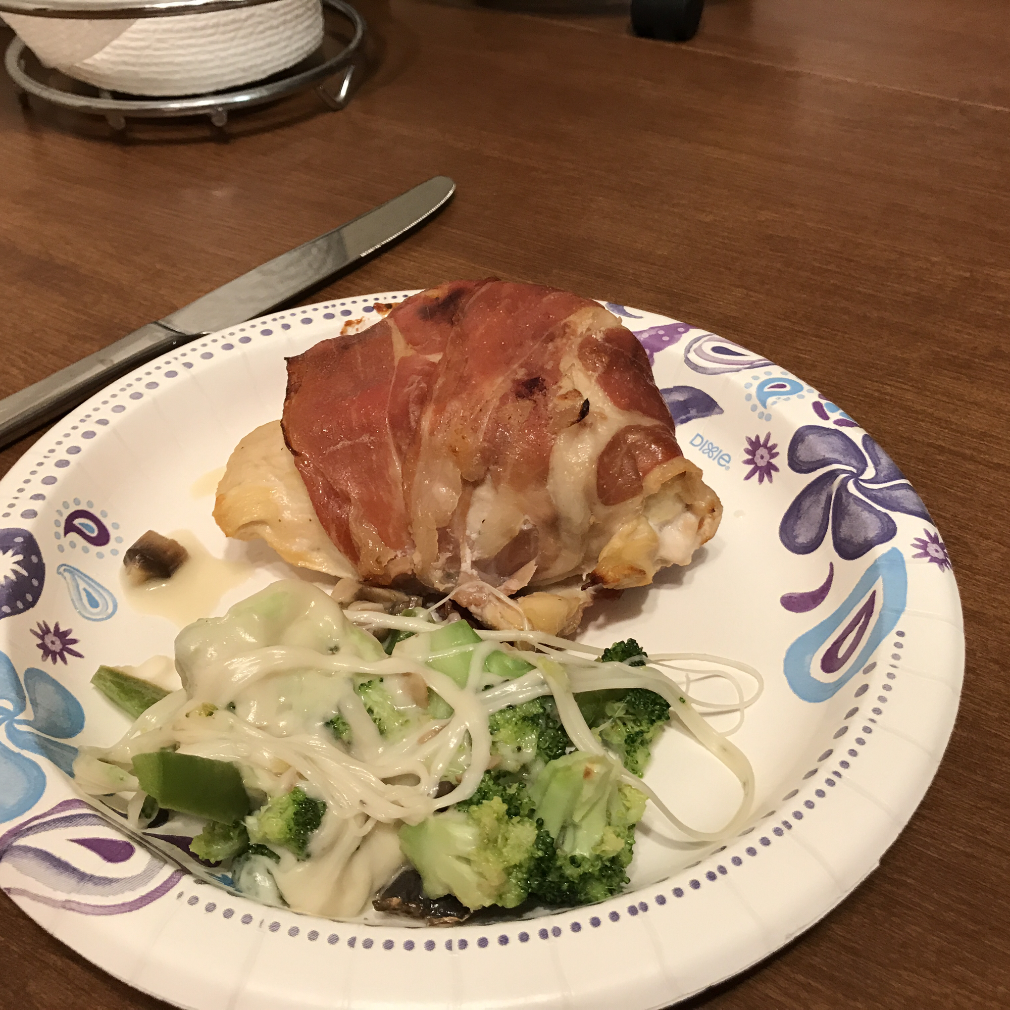 Prosciutto-Wrapped Chicken Breasts with Herbed Goat Cheese 