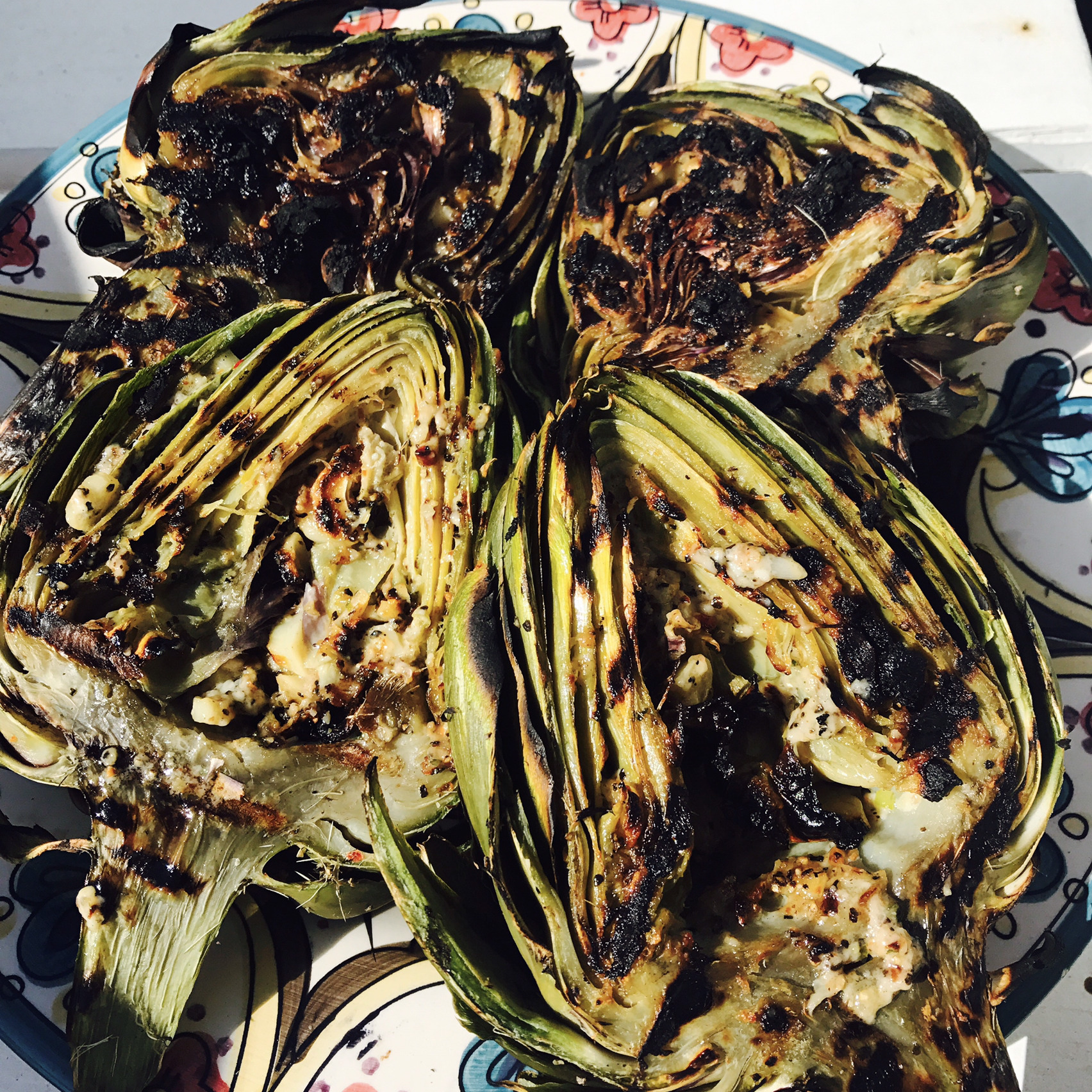 Herbed Grilled Artichokes 