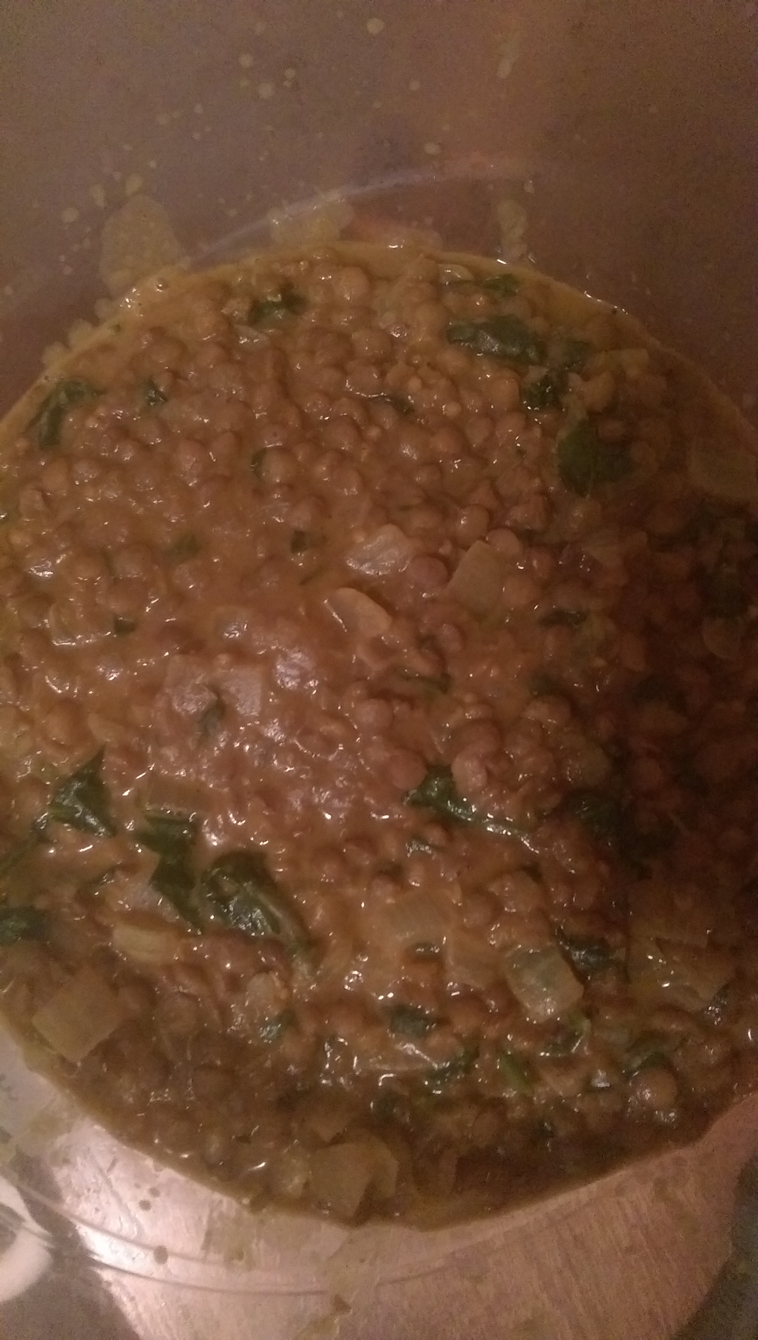 Indian Dahl with Spinach 