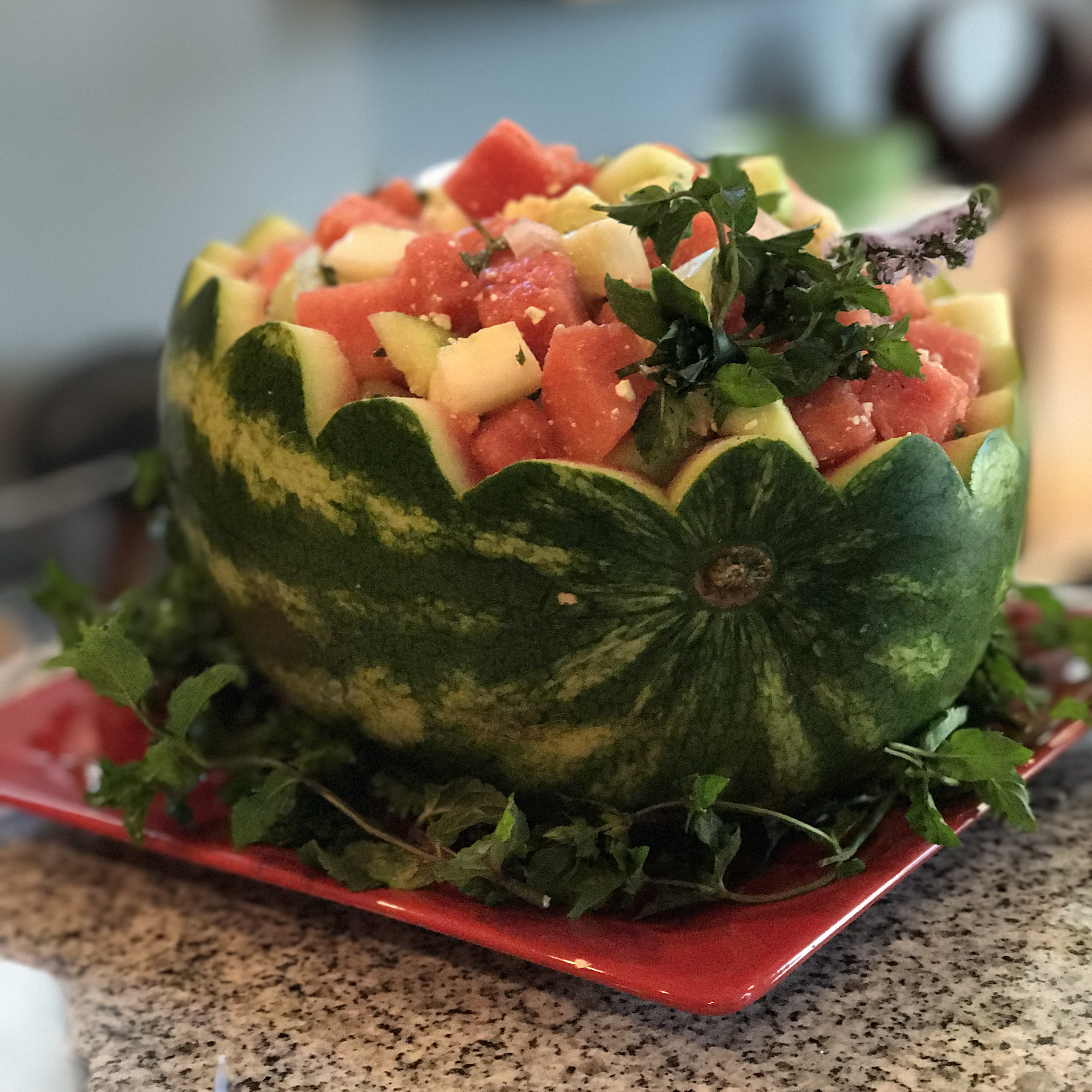 Refreshing Cucumber Watermelon Salad 