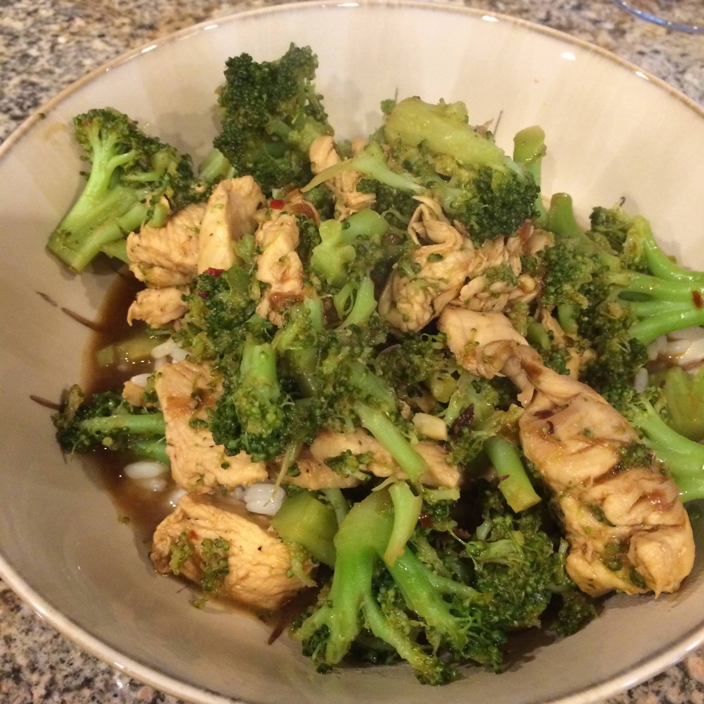 Sweet and Spicy Stir Fry with Chicken and Broccoli 