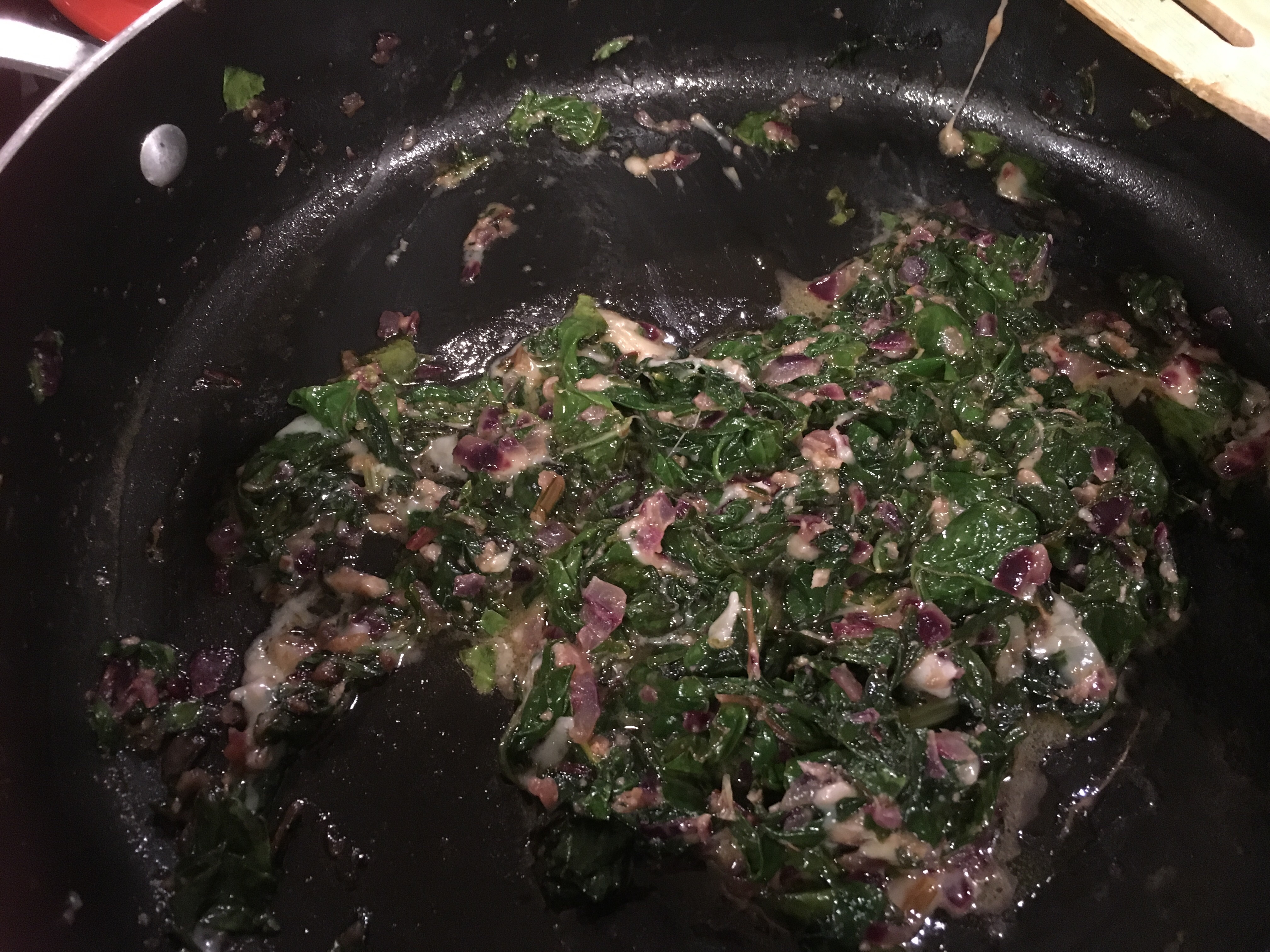 Saut&eacute;ed Swiss Chard with Parmesan Cheese 