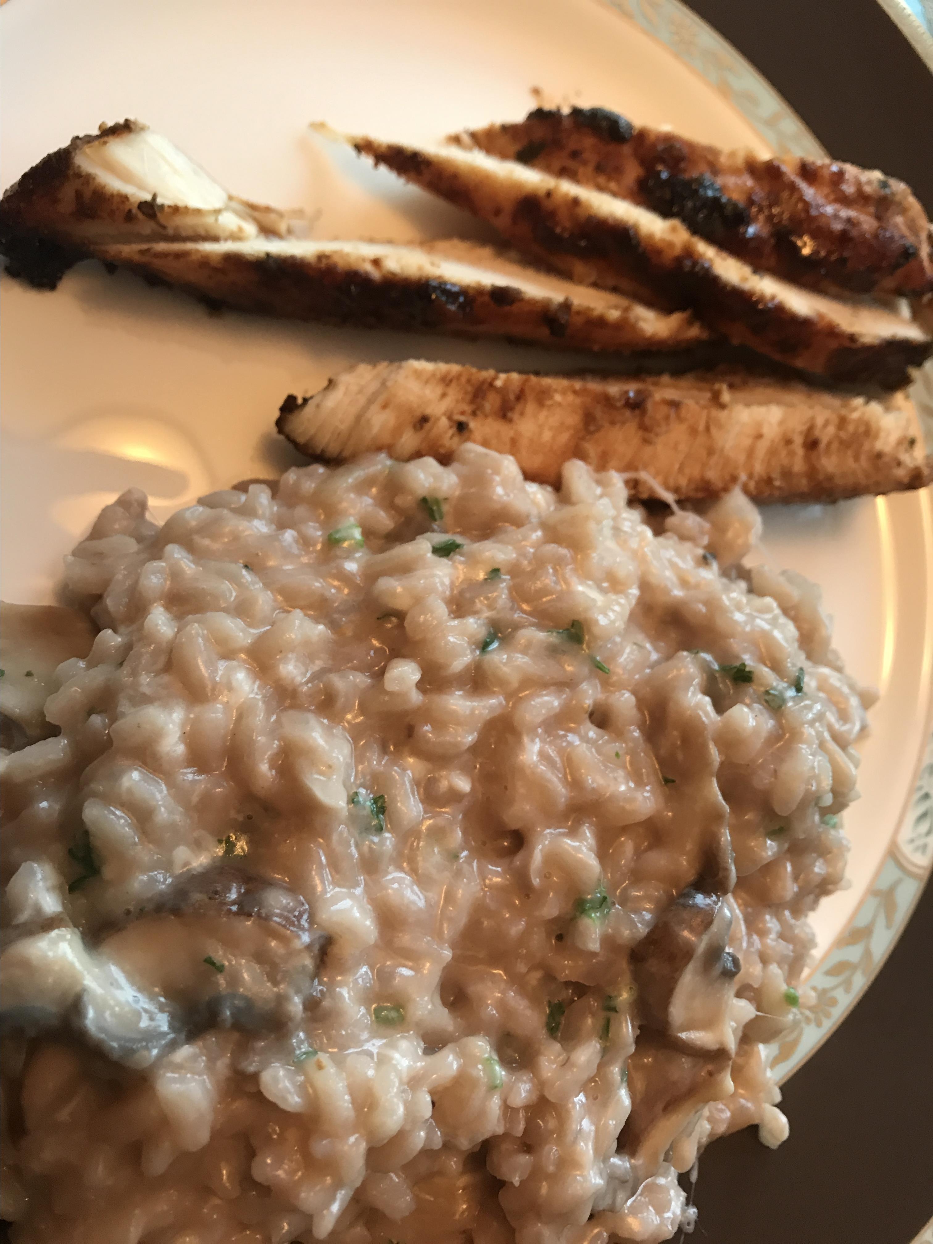 Red Wine Risotto with Mushrooms 