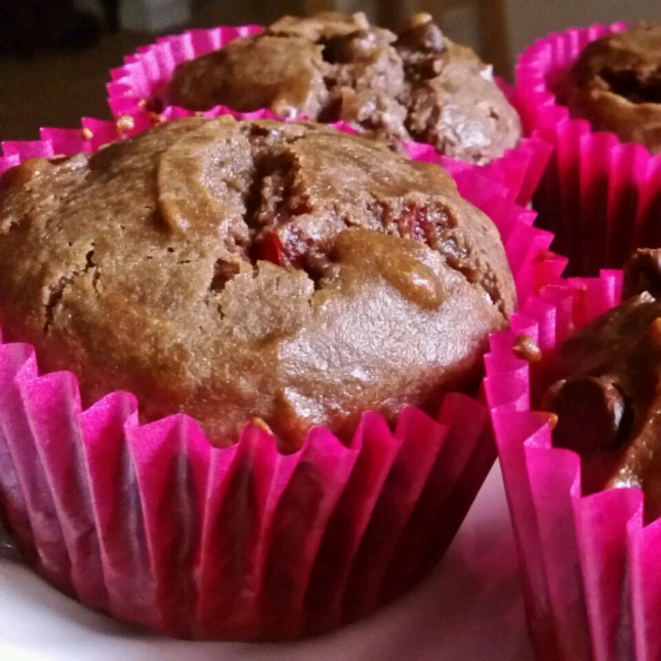 Double Chocolate Cherry Muffins 