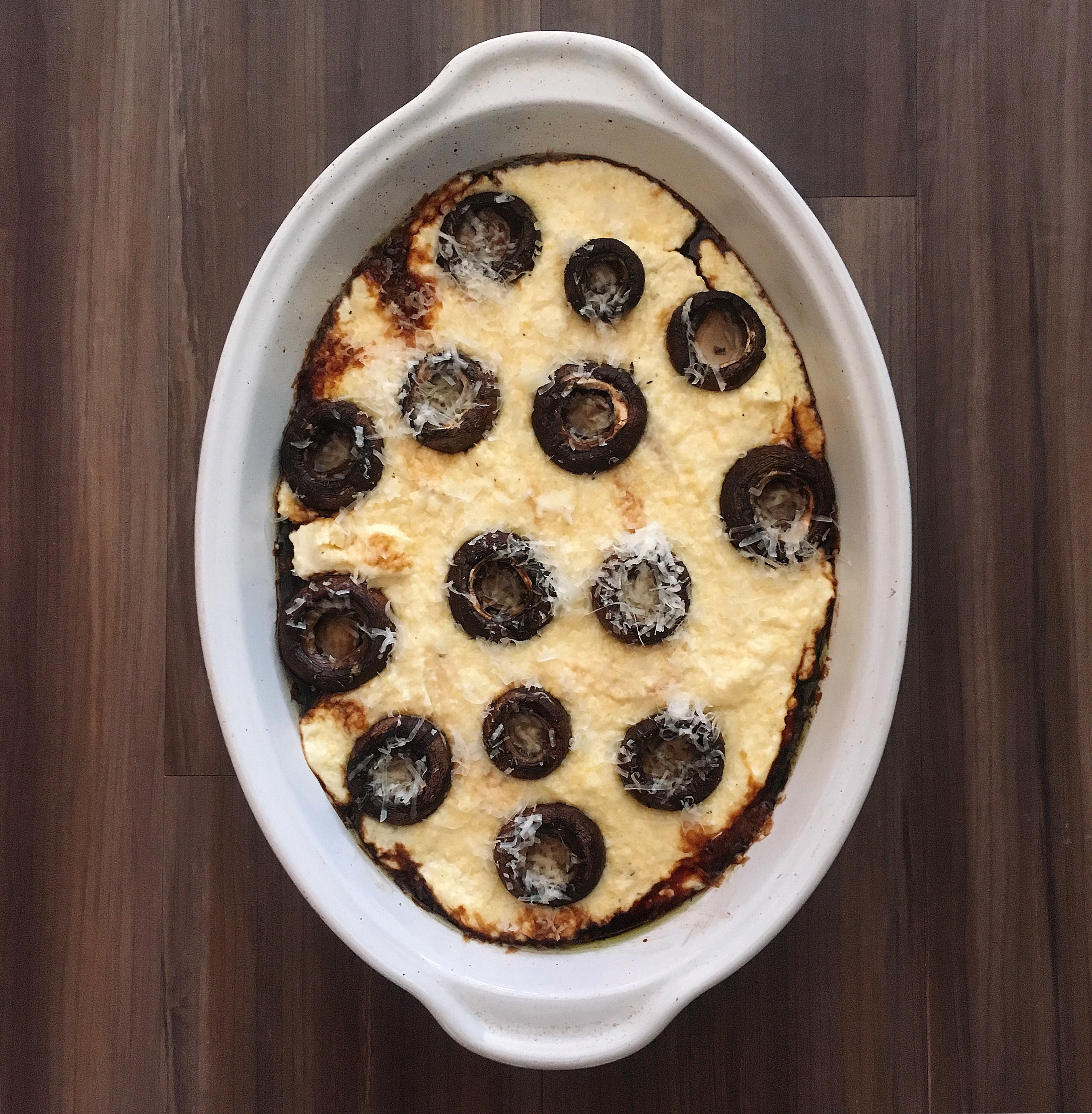 "Mushrooms roasted with balsamic vinegar are nestled in creamy, cheesy polenta in this bake that doubles as a vegetarian main dish or side," says LauraF.
                          