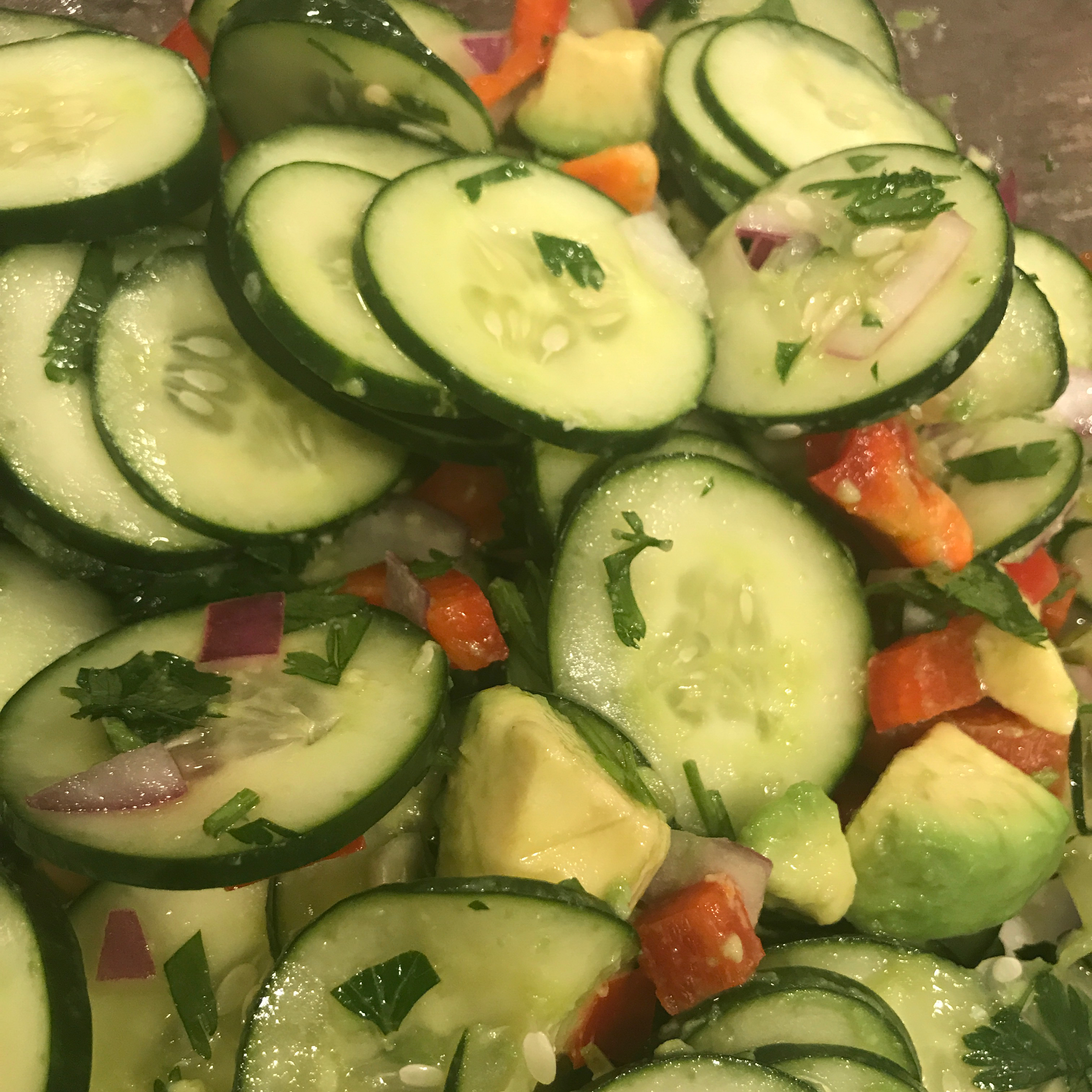 Cool Cucumber and Avocado Salad 