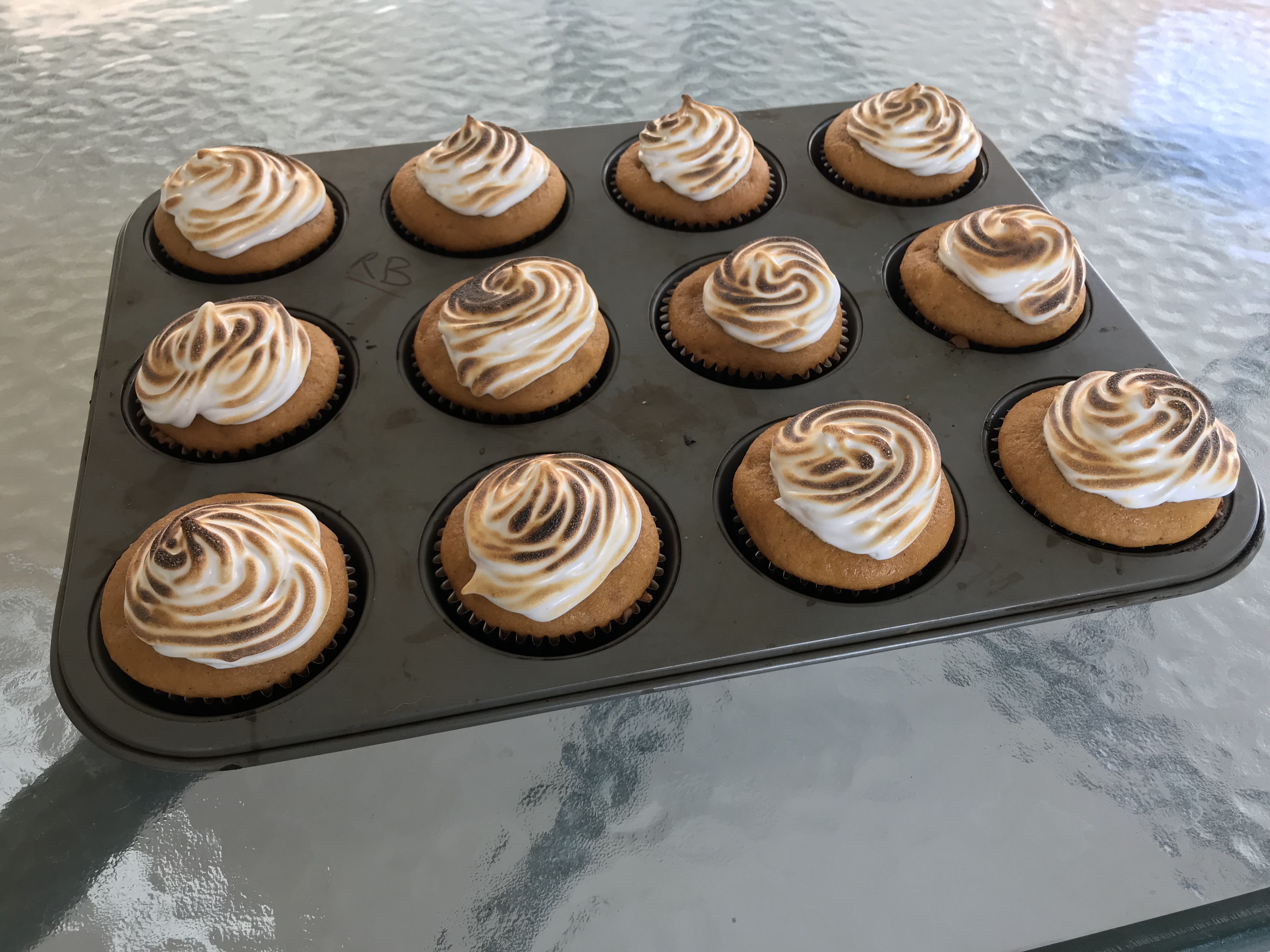 Sweet Potato Cupcakes with Toasted Marshmallow Frosting 