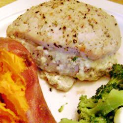 Blue Cheese, Bacon and Chive Stuffed Pork Chops 