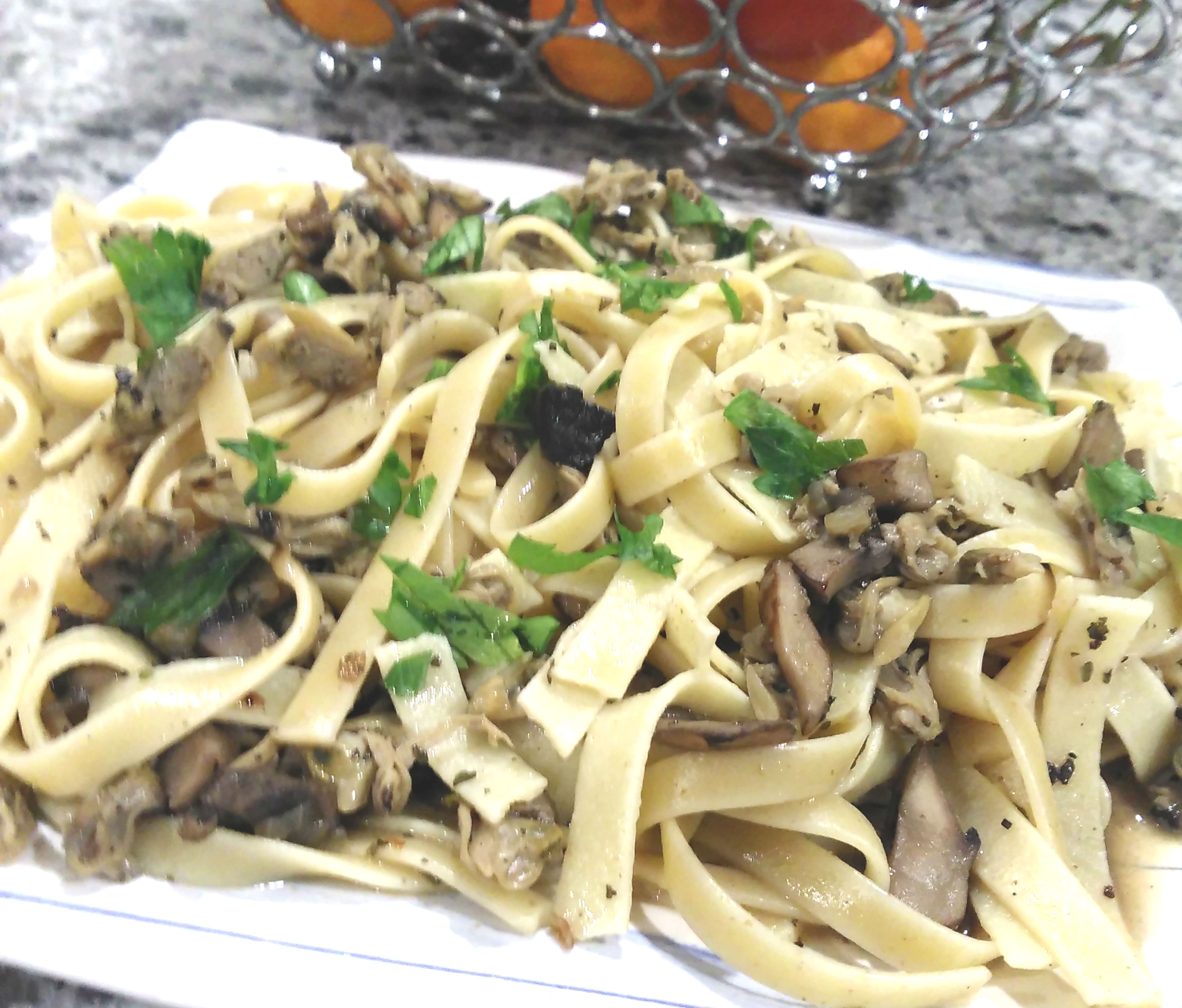 Camping Pasta with Clam Sauce Bren