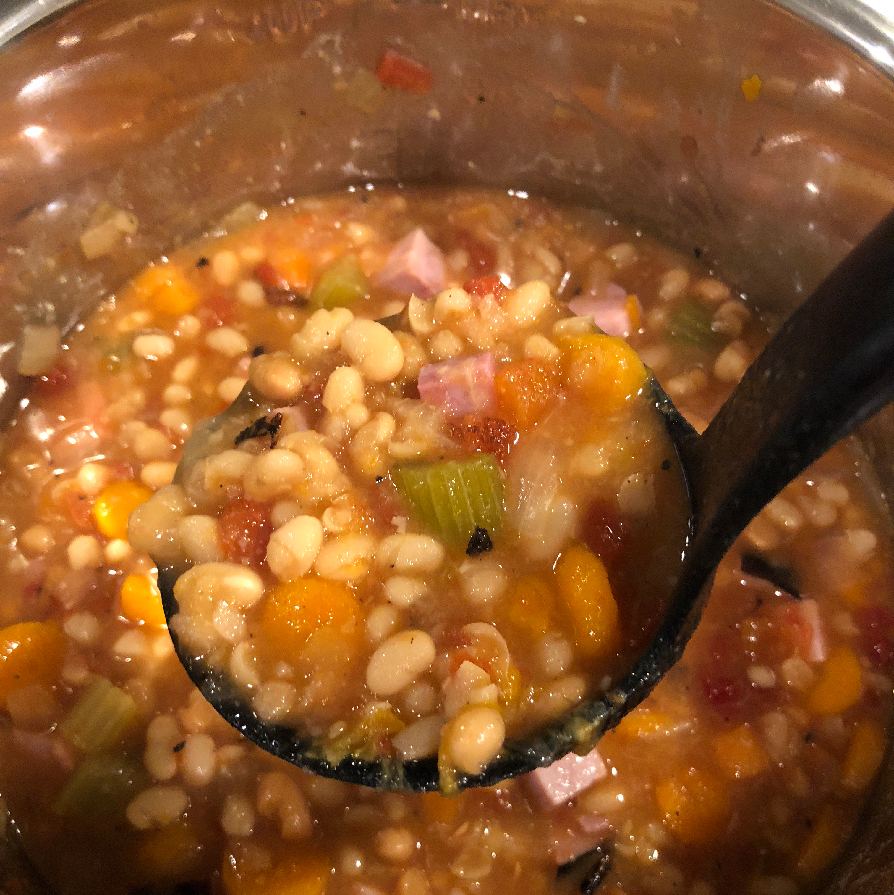 Instant Pot&reg; Double Bean and Ham Soup 