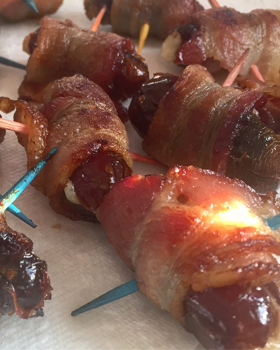 Bacon-Wrapped Dates Stuffed with Manchego Cheese 