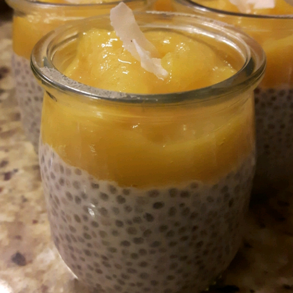 Mango, Coconut, and Chia Seed Pots 