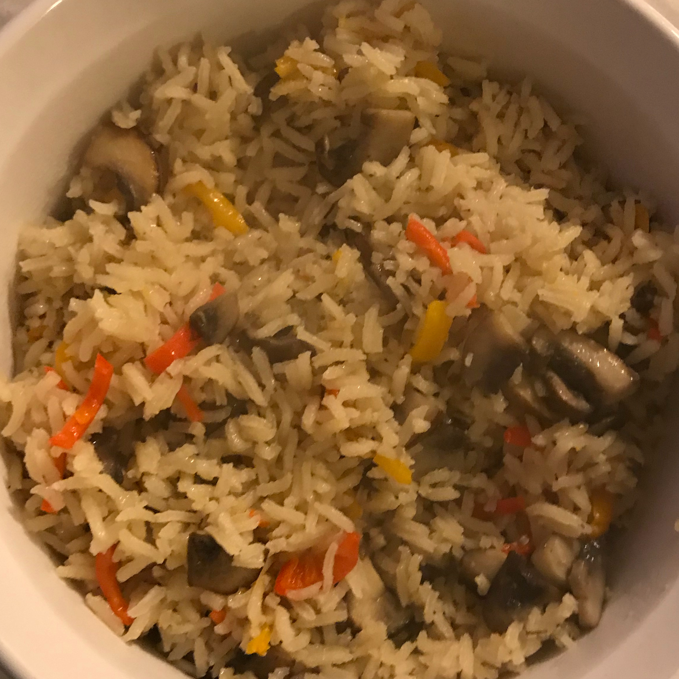 Fresh Mushroom Rice Pilaf 