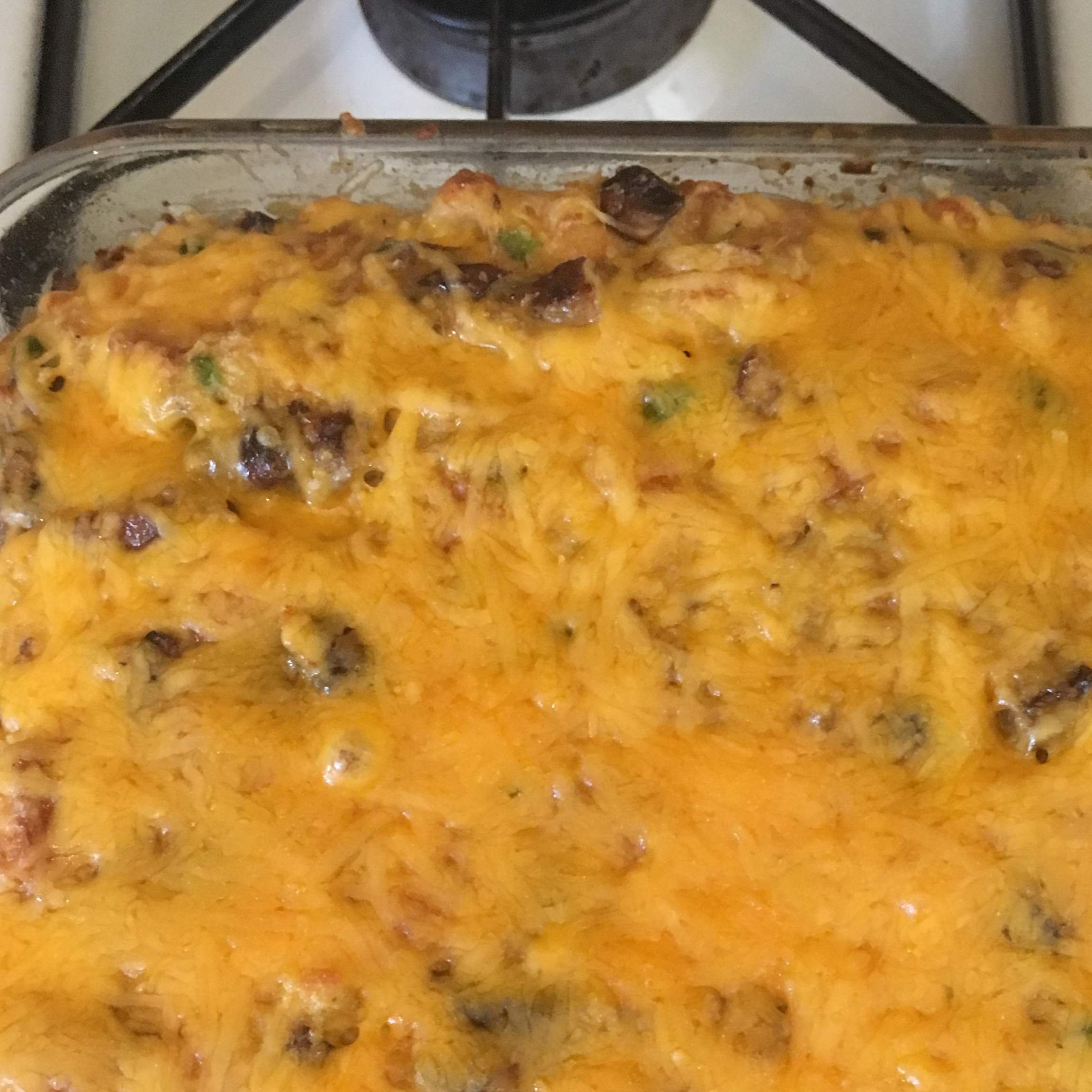 Bacon, Egg, and Cheese Strata 