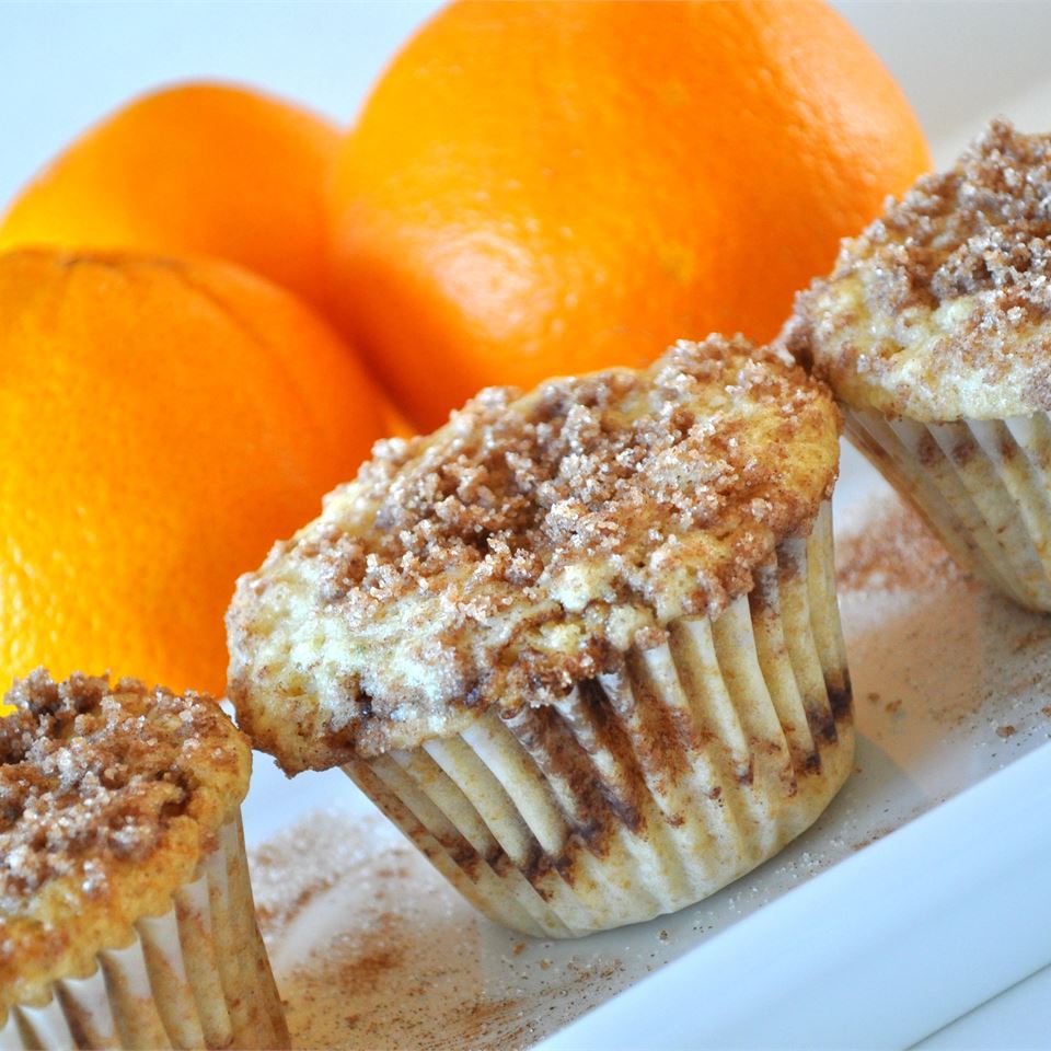 Cinnamon Streusel Orange Muffins 