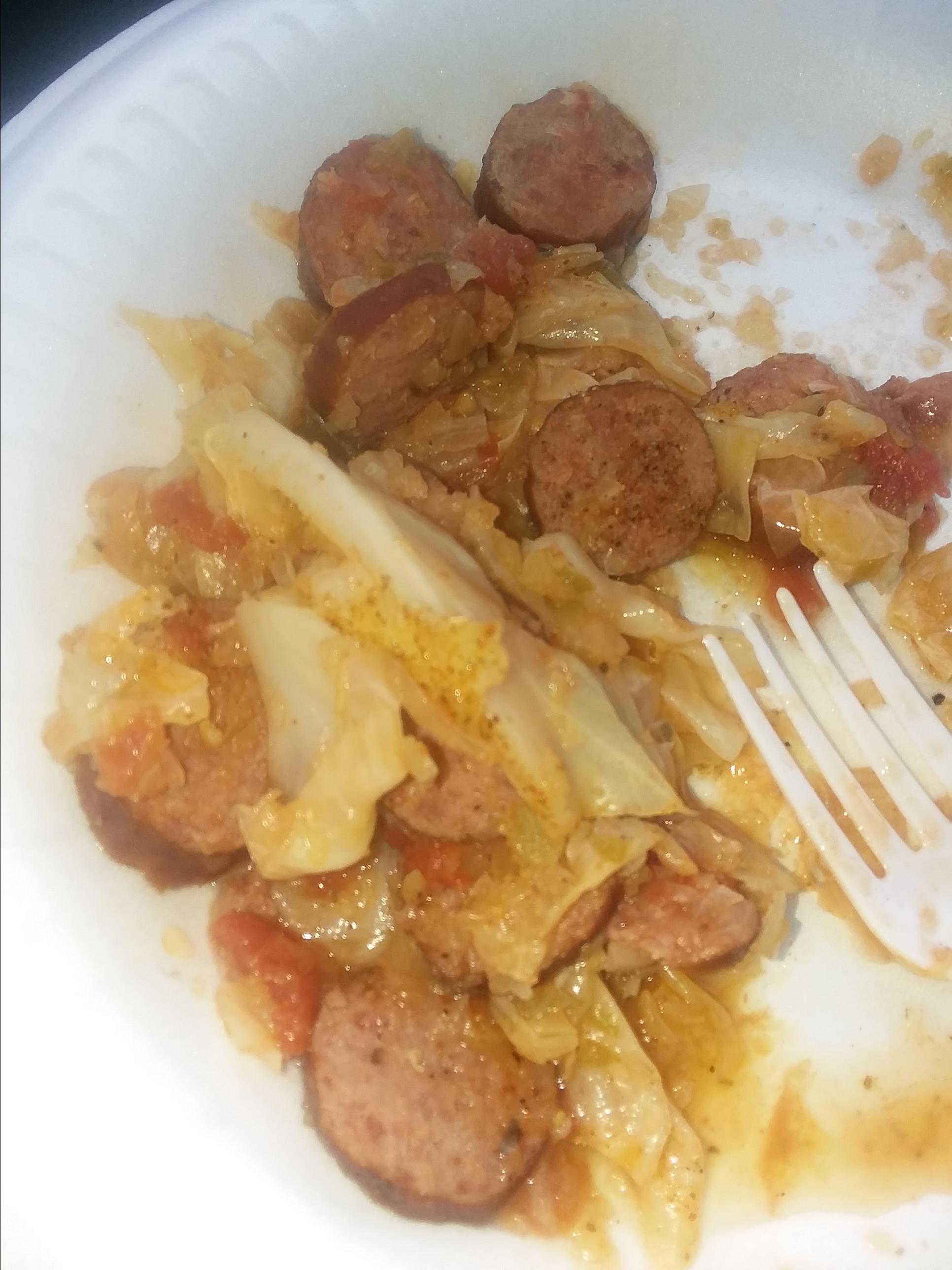 Polish Link Sausage and Cabbage 