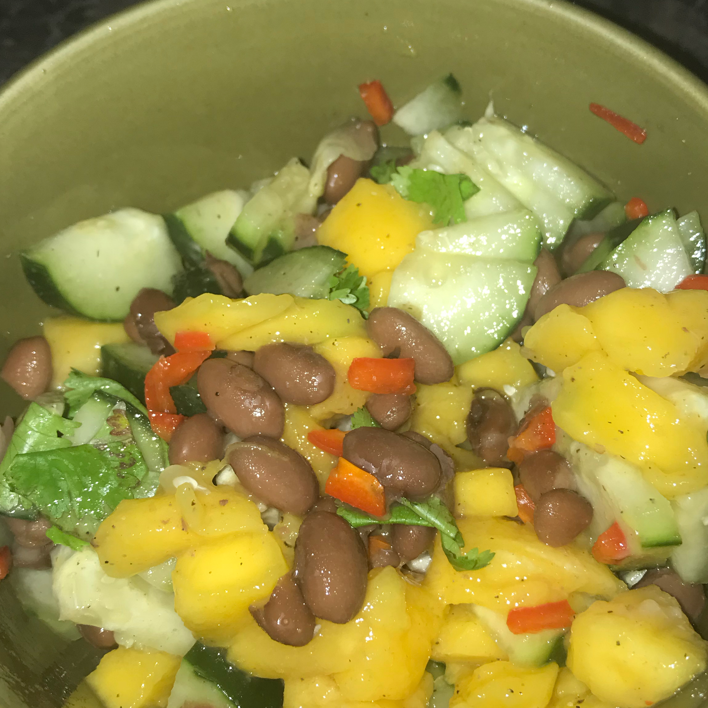 Cucumber, Mango, and Black Bean Salad 