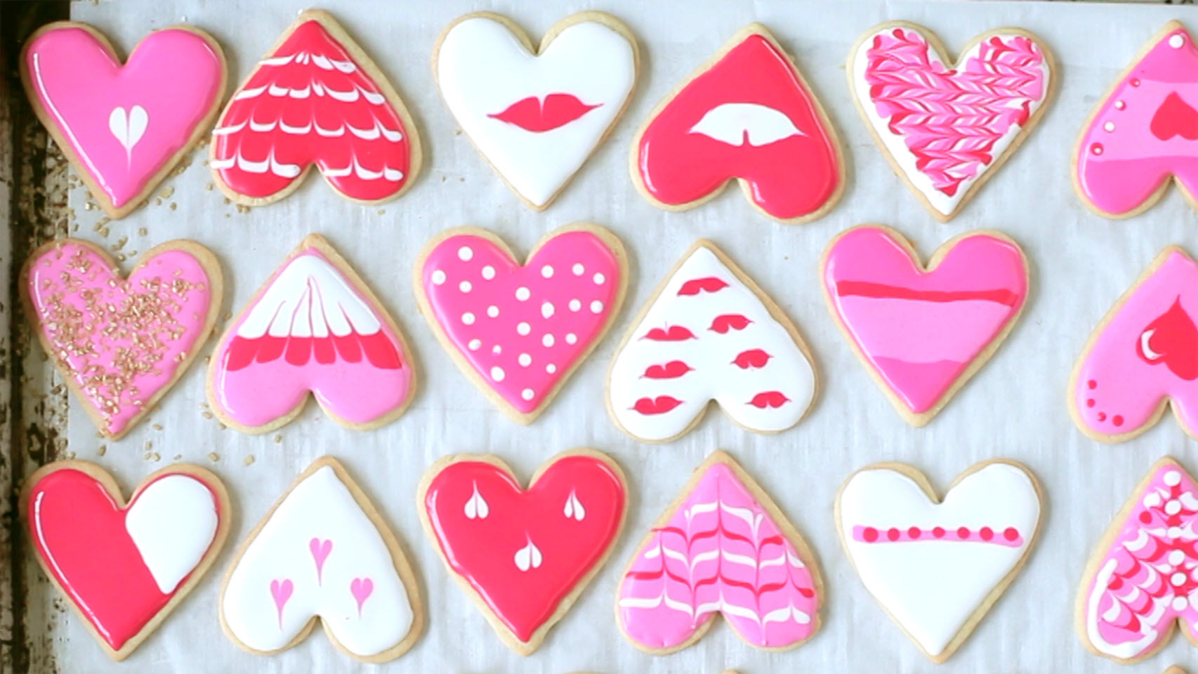 Heart Cookies Decorated with Royal Icing AllrecipesPhoto