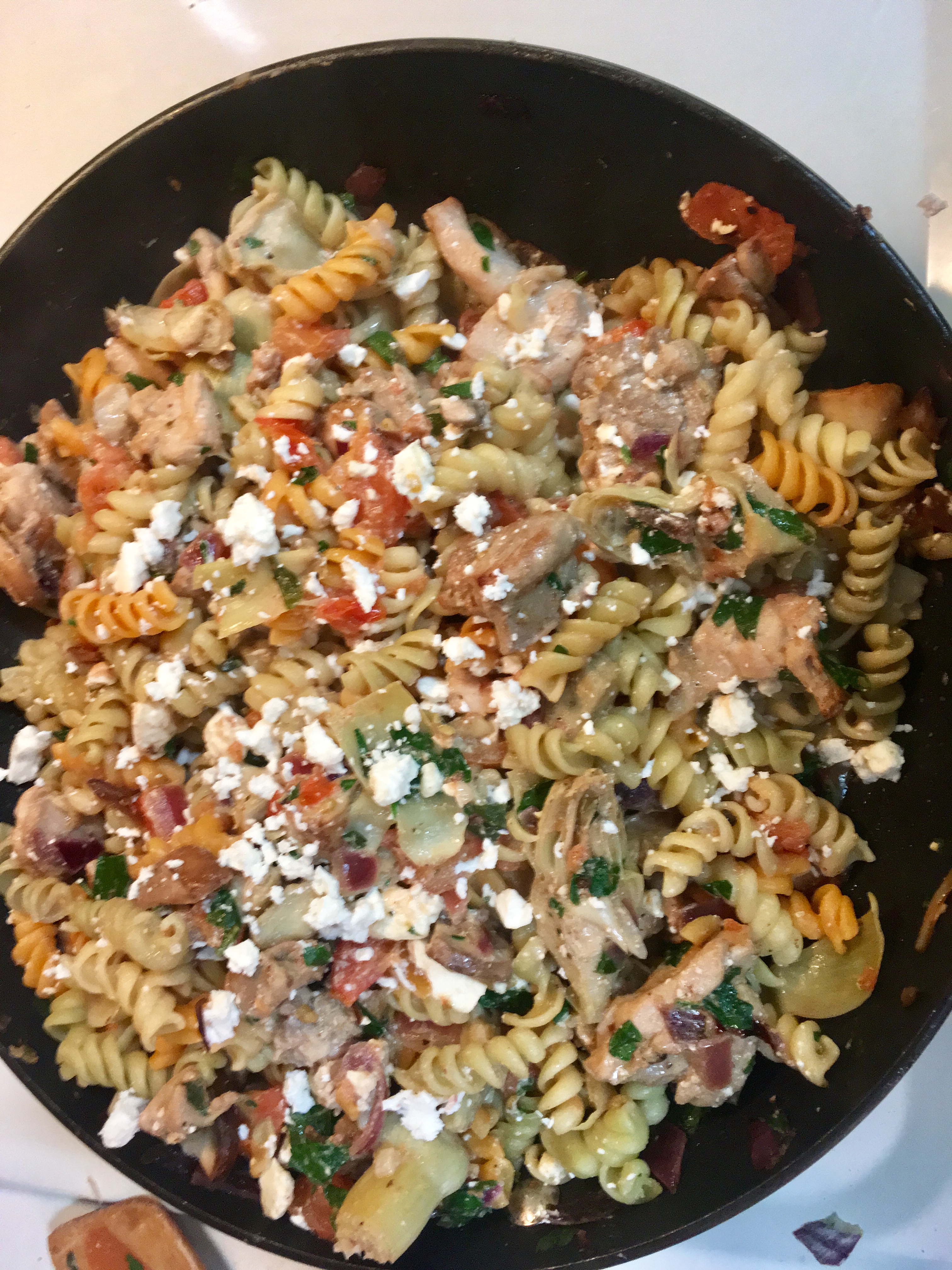 Greek Penne and Chicken 