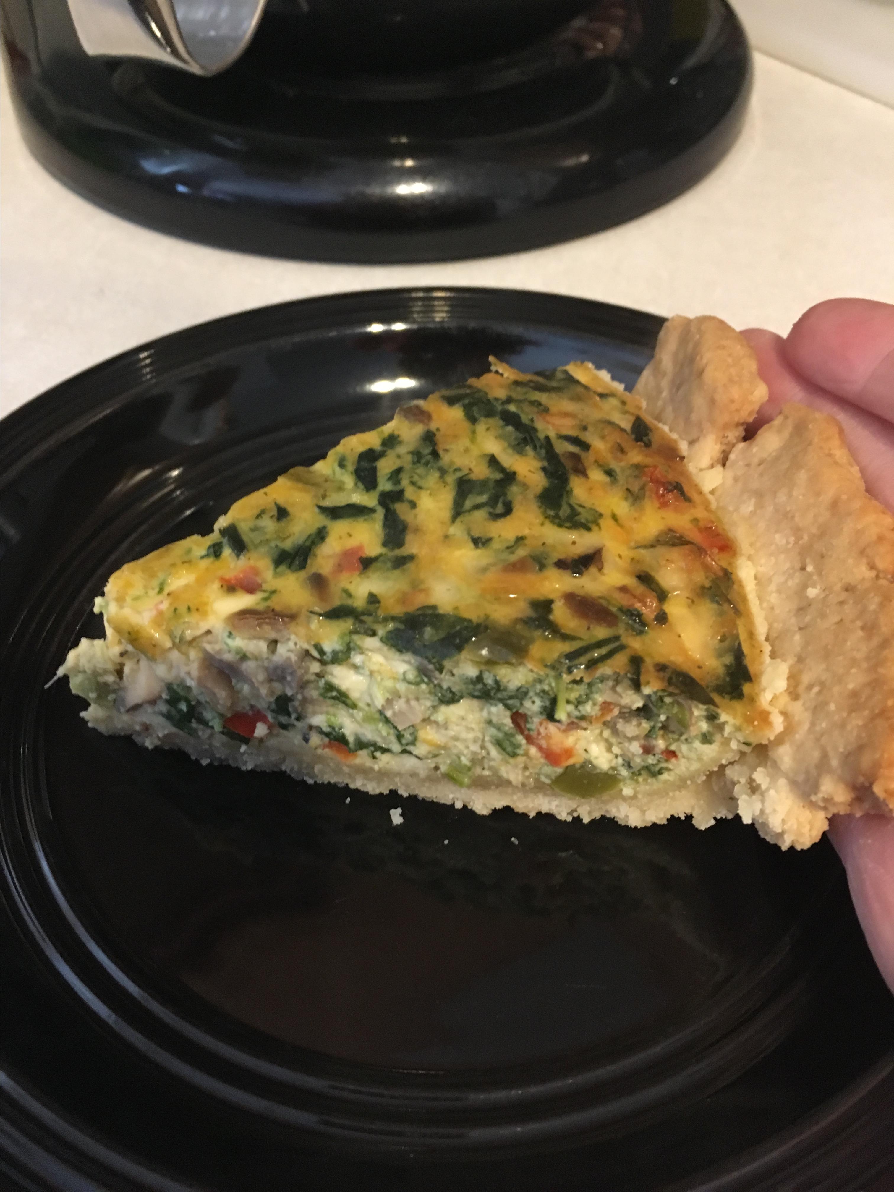 Spinach Quiche with Cottage Cheese 