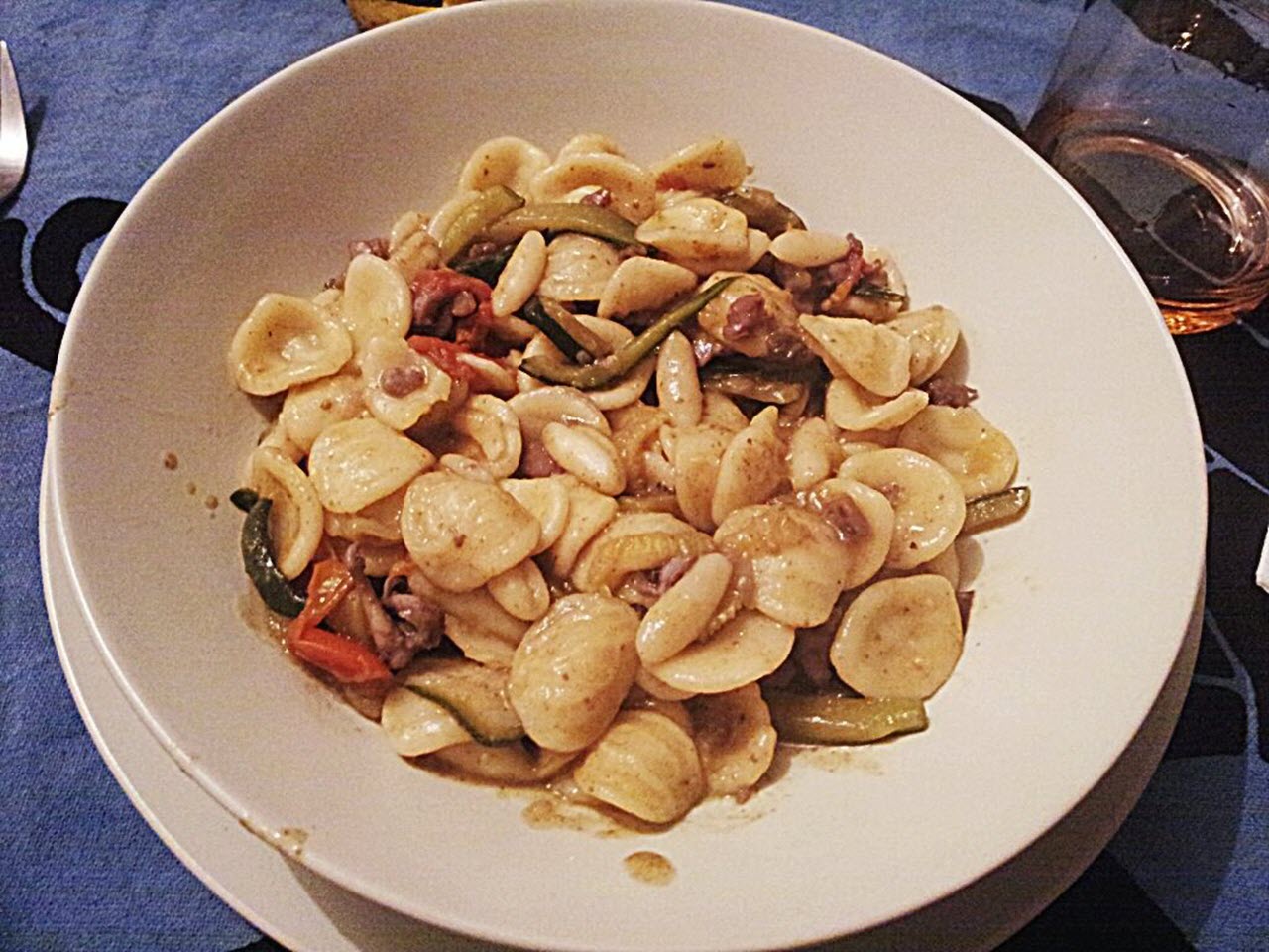 Pasta con Seppioline e Zucchine alla Julienne (Zucchini and Calamari Pasta)