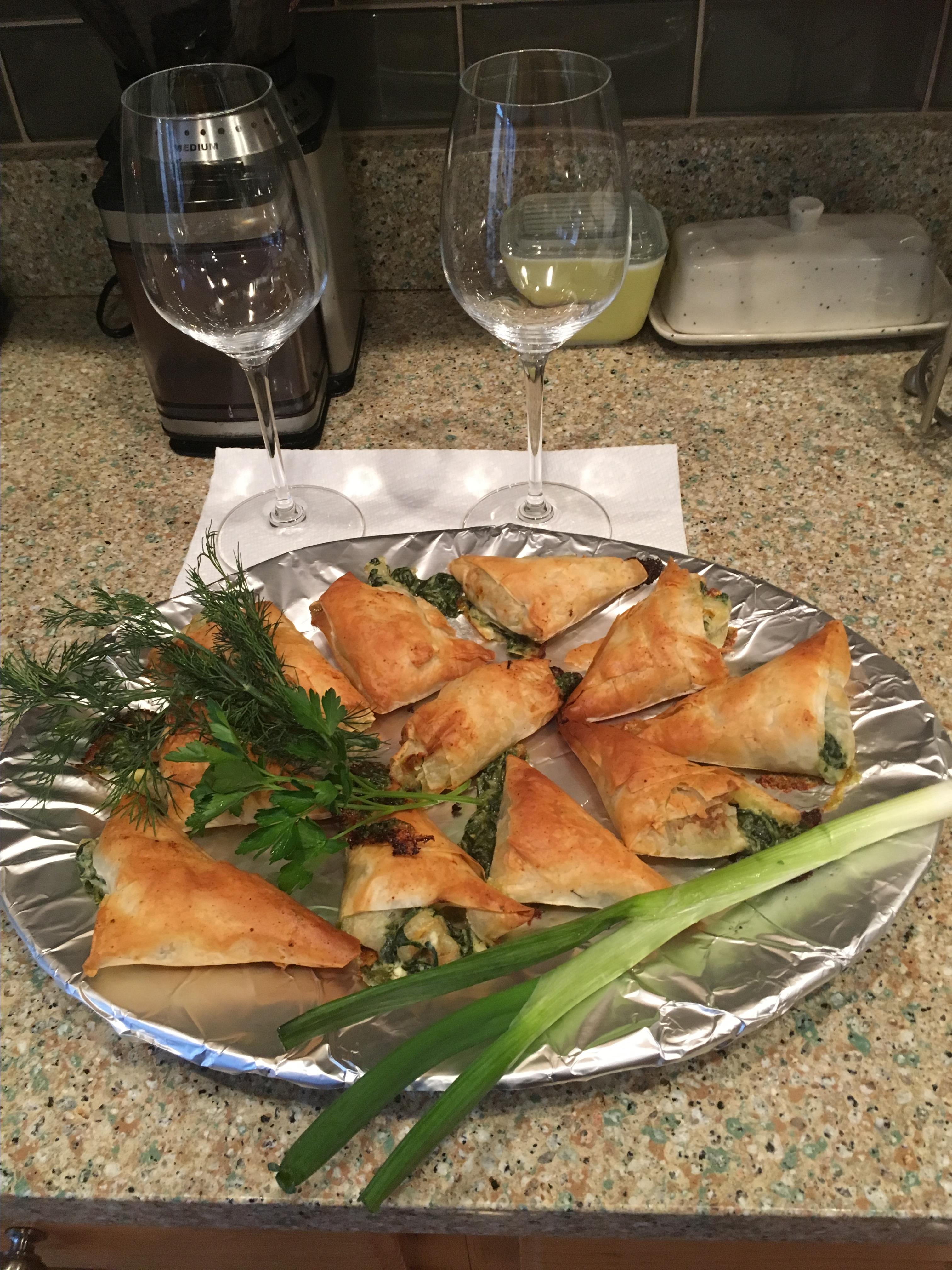 Phyllo Turnovers with Shrimp and Ricotta Filling LHW