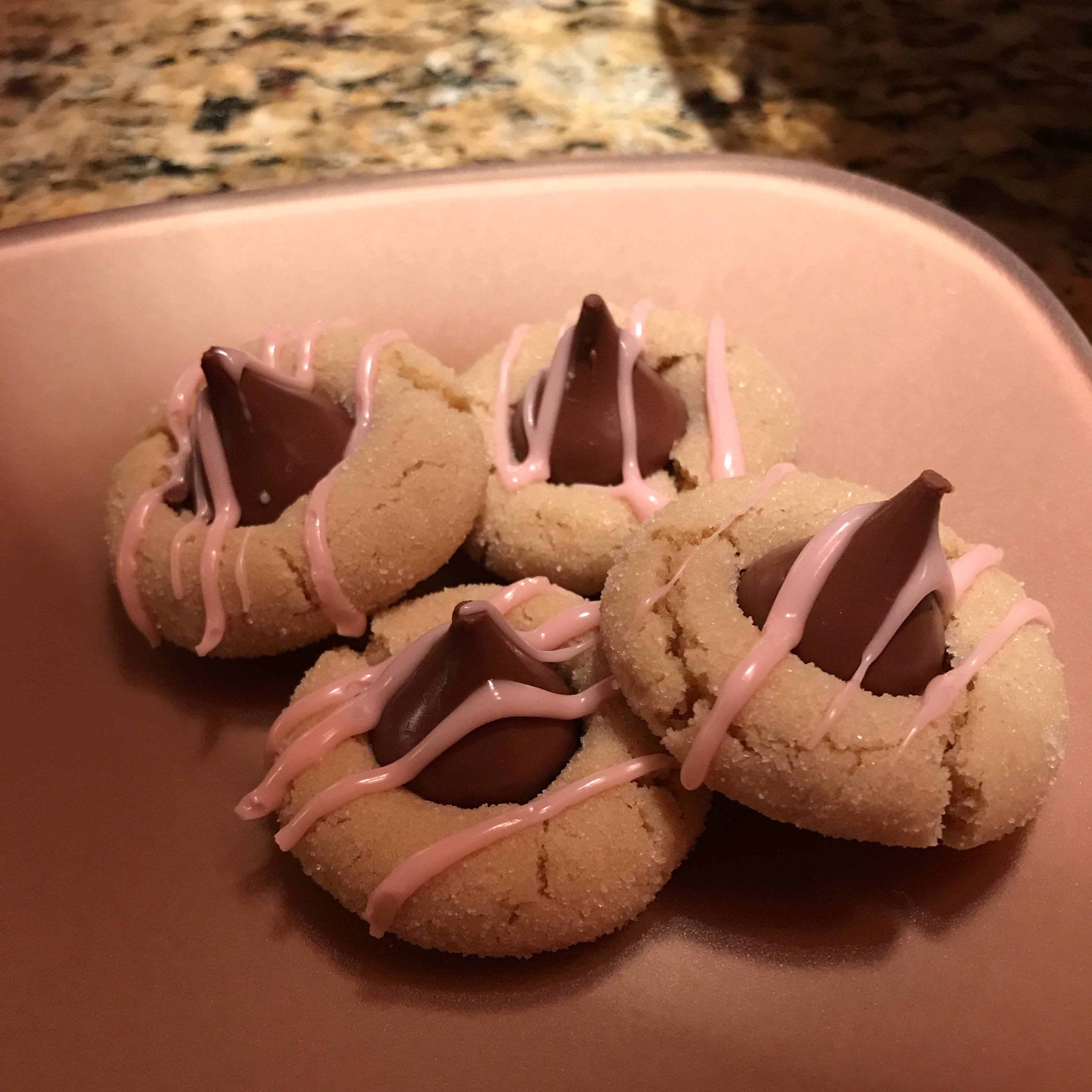 Raspberry Almond Kiss Cookies 