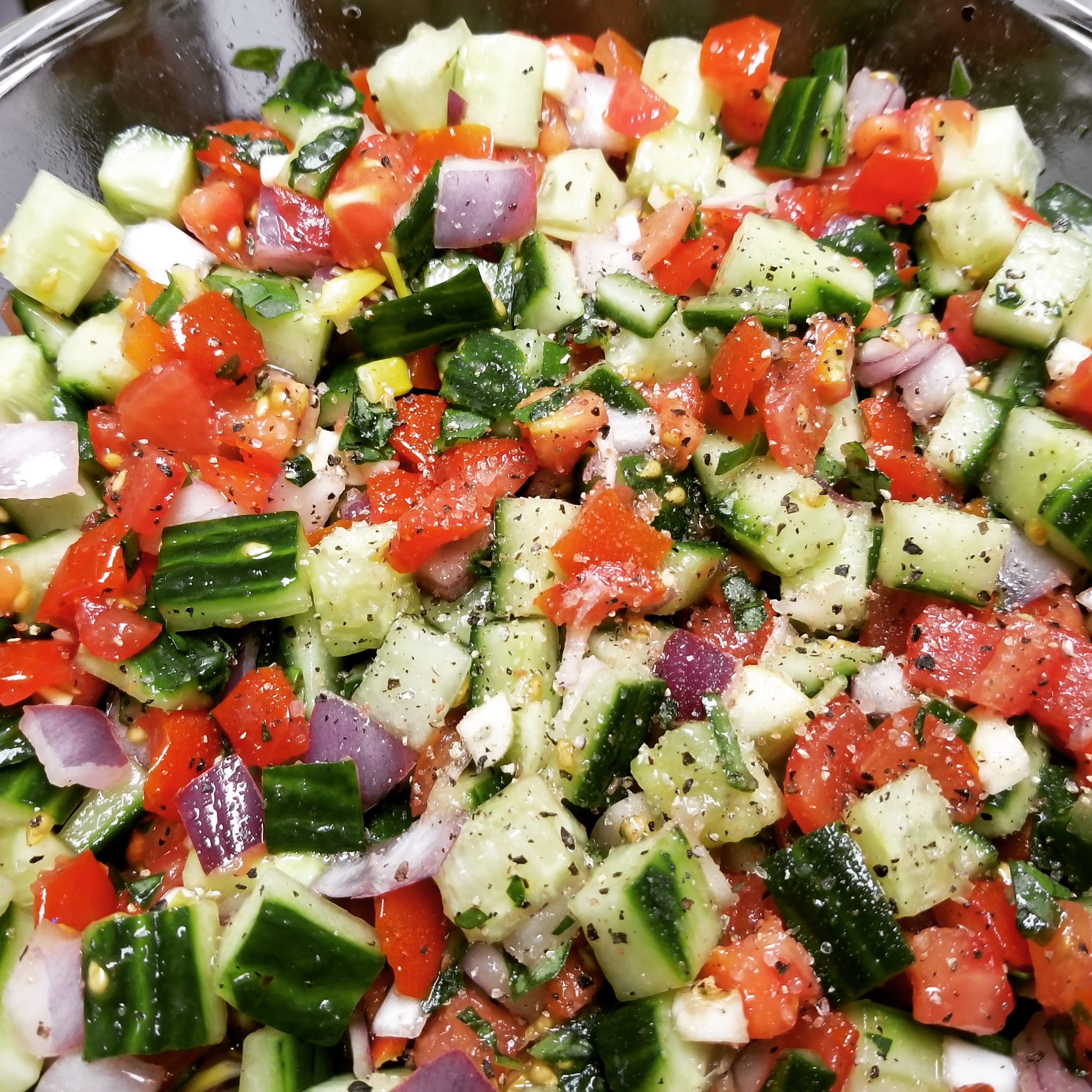 Amazing Cucumber Basil Salad 