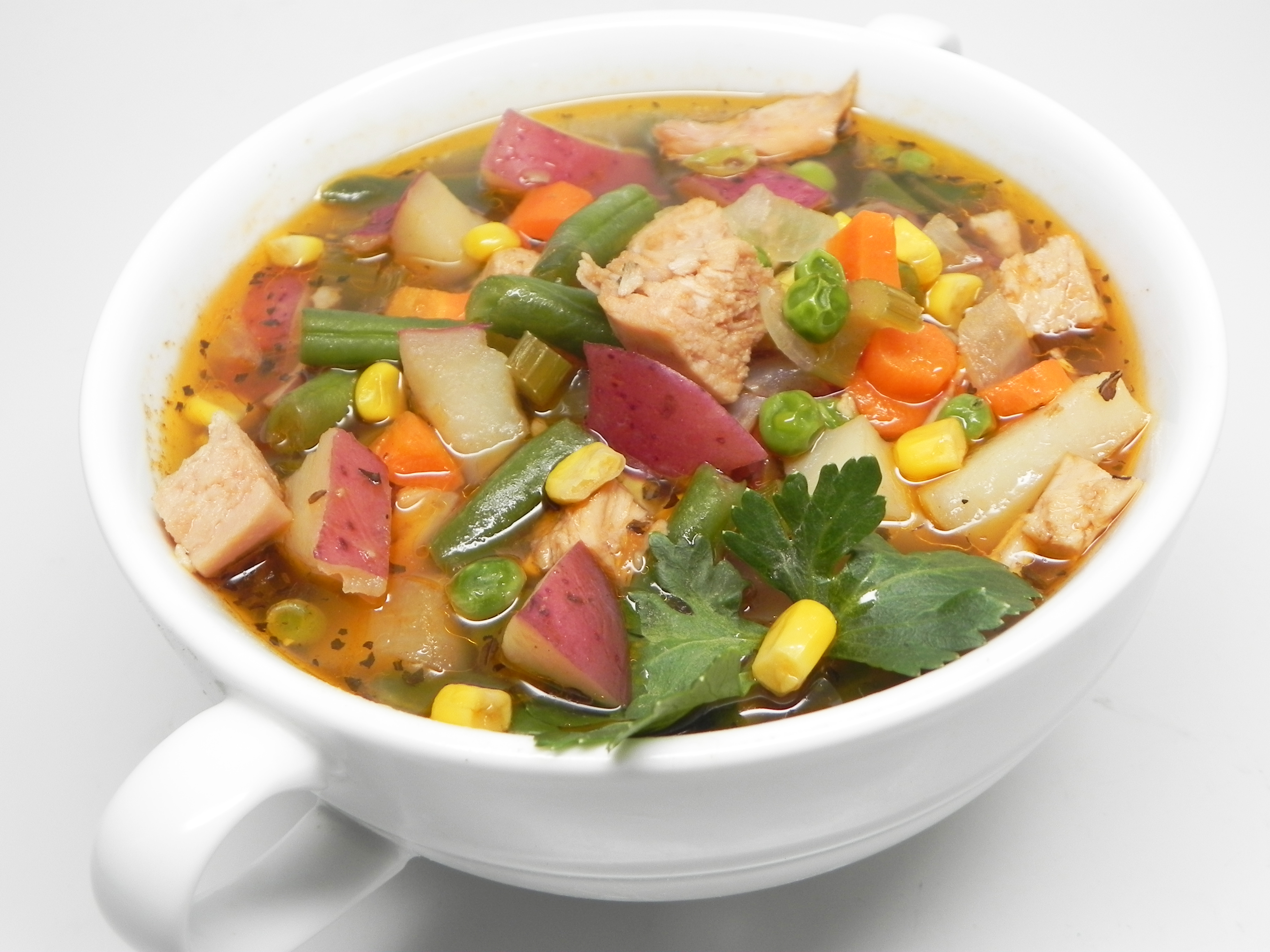 Turkey Vegetable Soup with Red Potatoes 