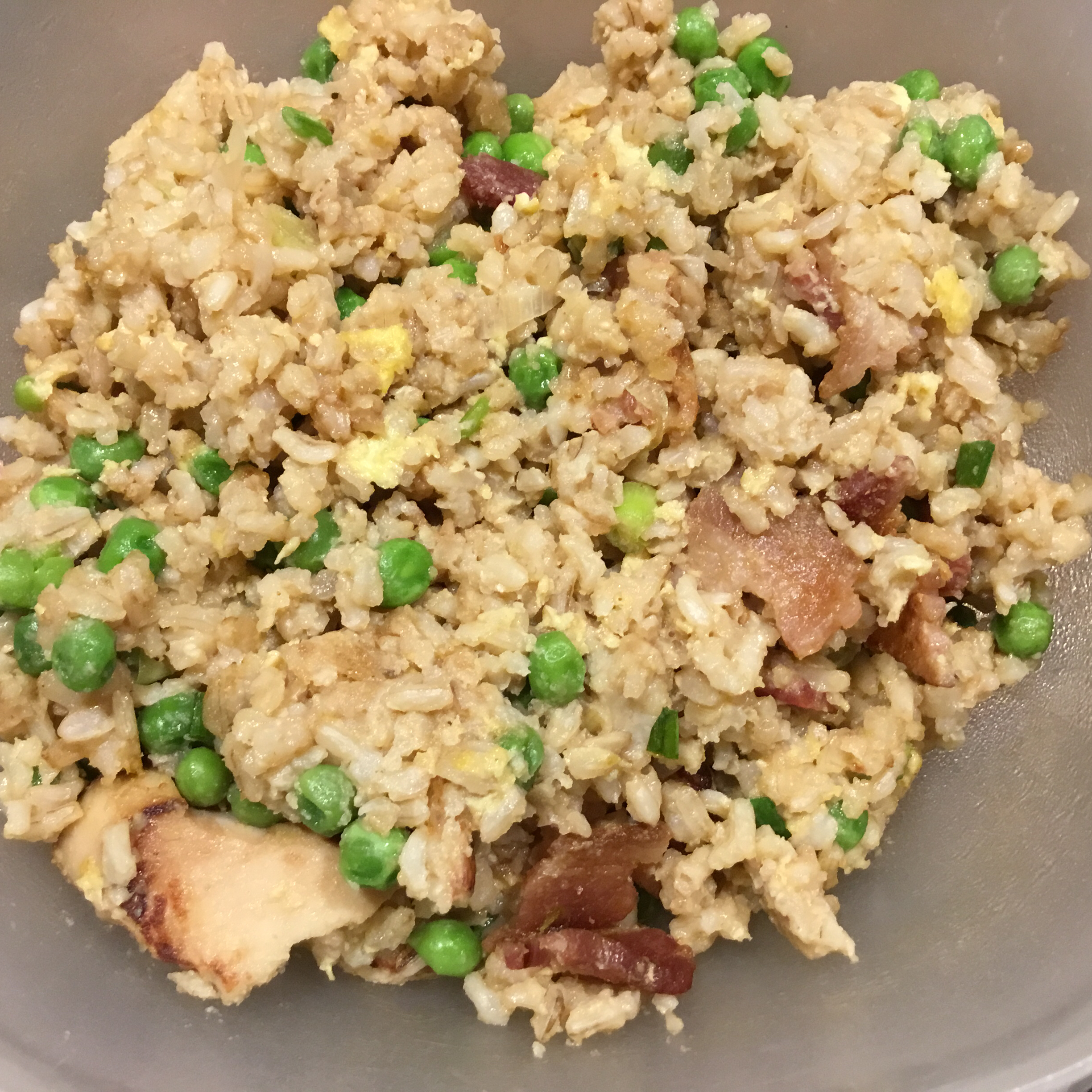 Bacon and Chicken Fried Rice 