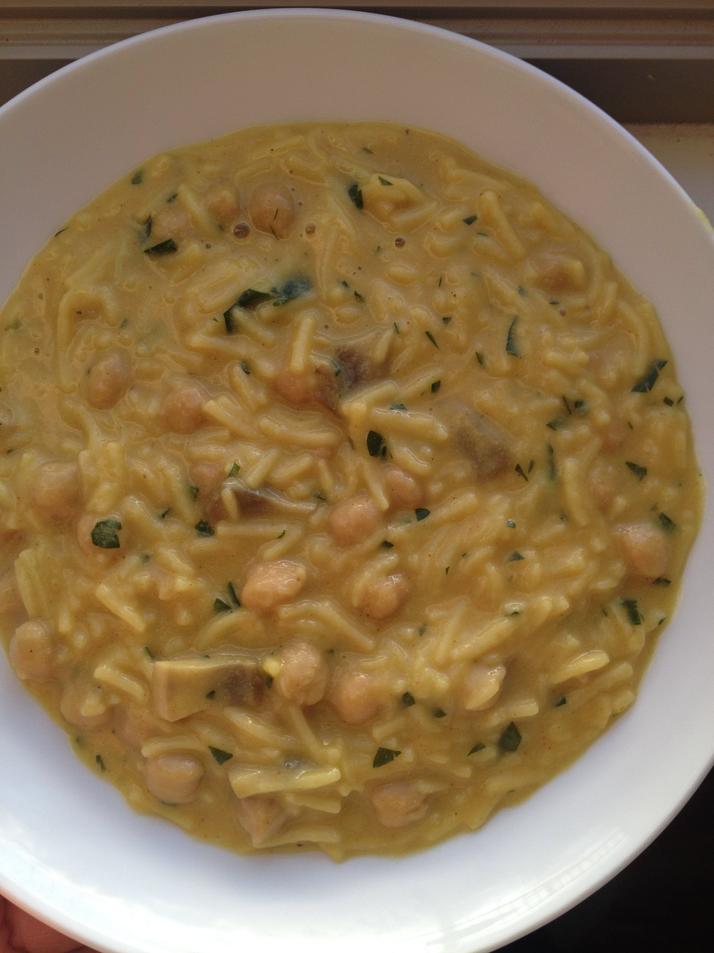 Vegan Chickpea Noodle Soup 