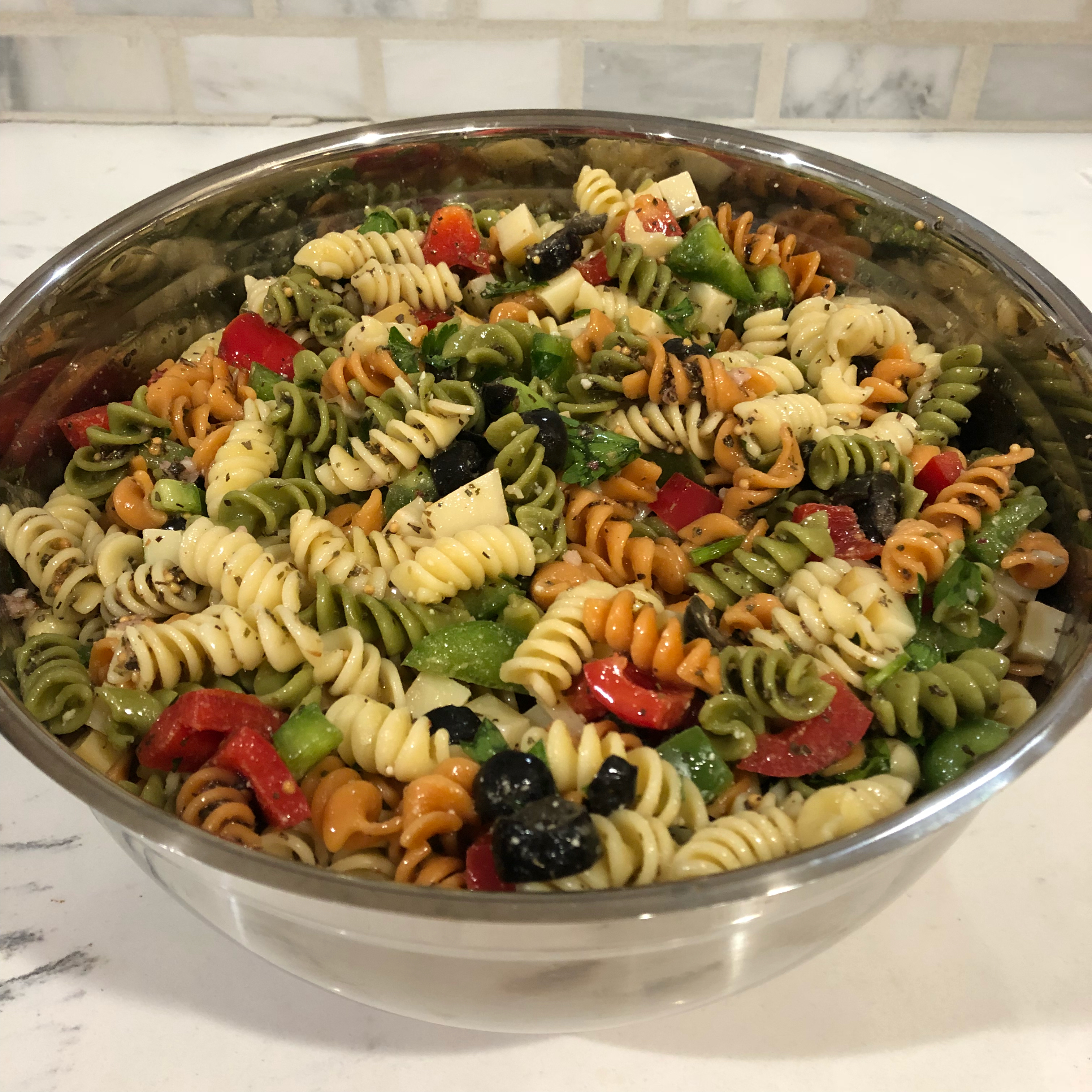 Pasta Salad with Homemade Dressing 
