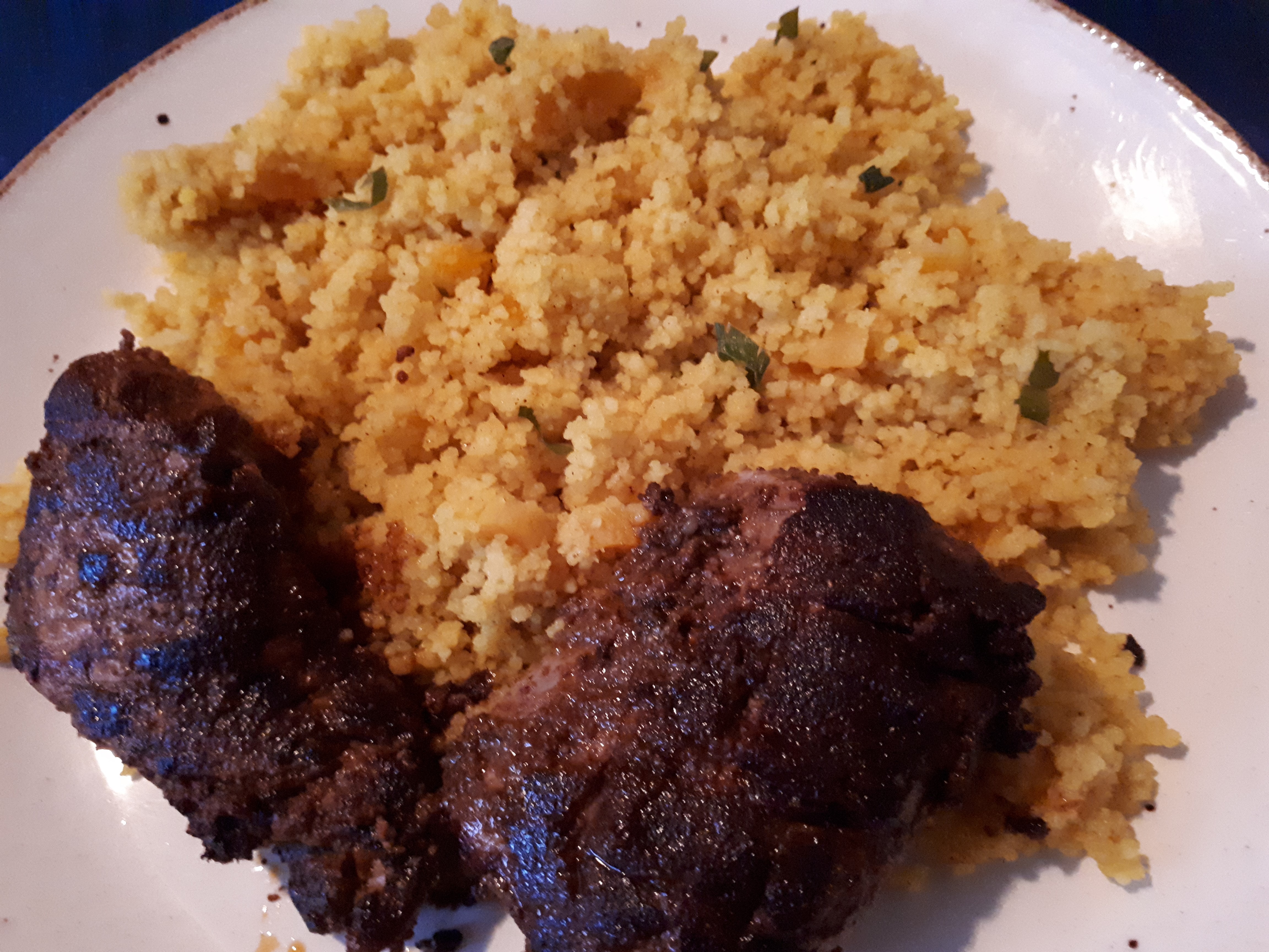 Moroccan-Spiced Pork Chops & Fruity Couscous 