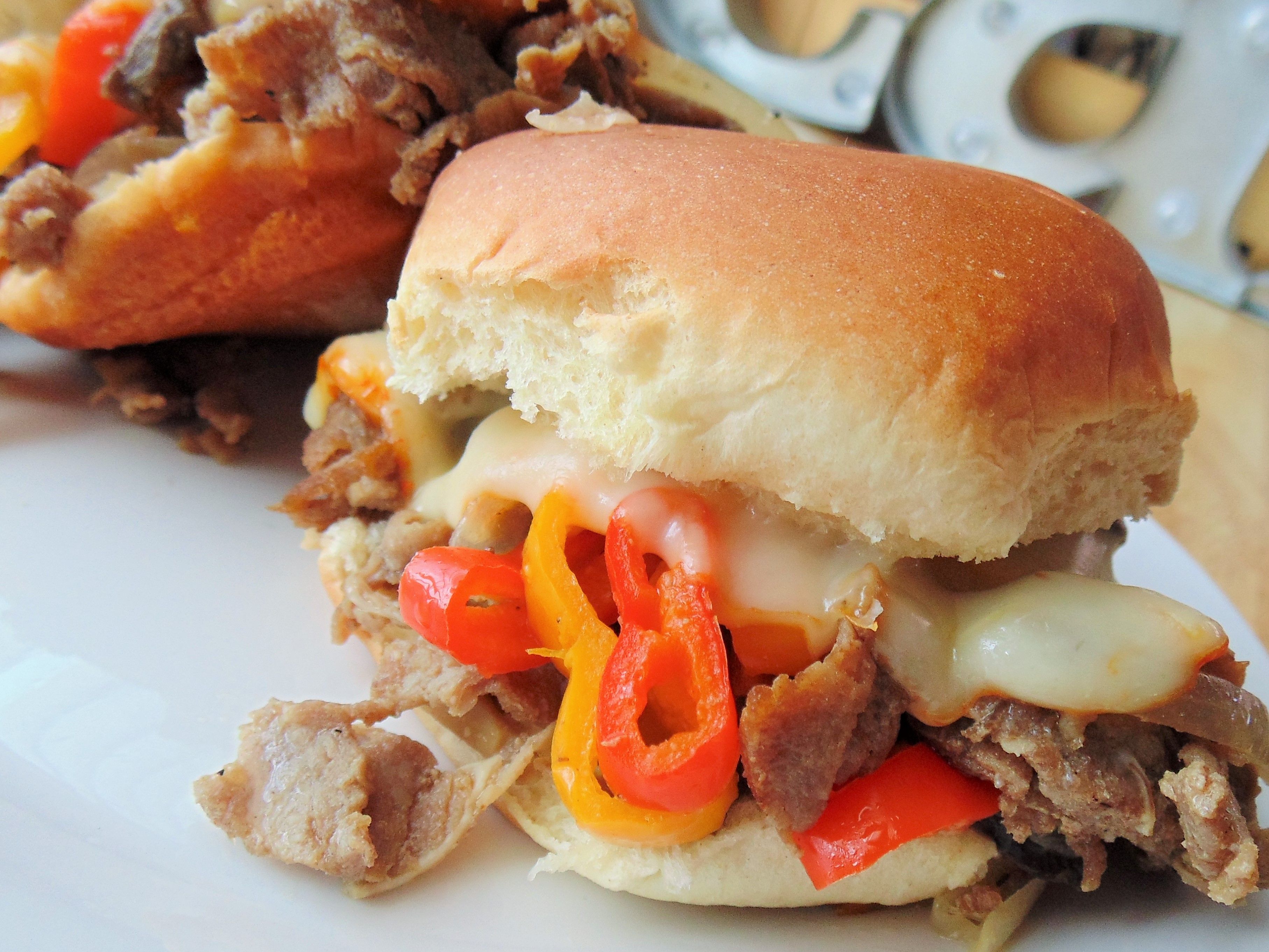 Philly Steak And Cheese Sliders