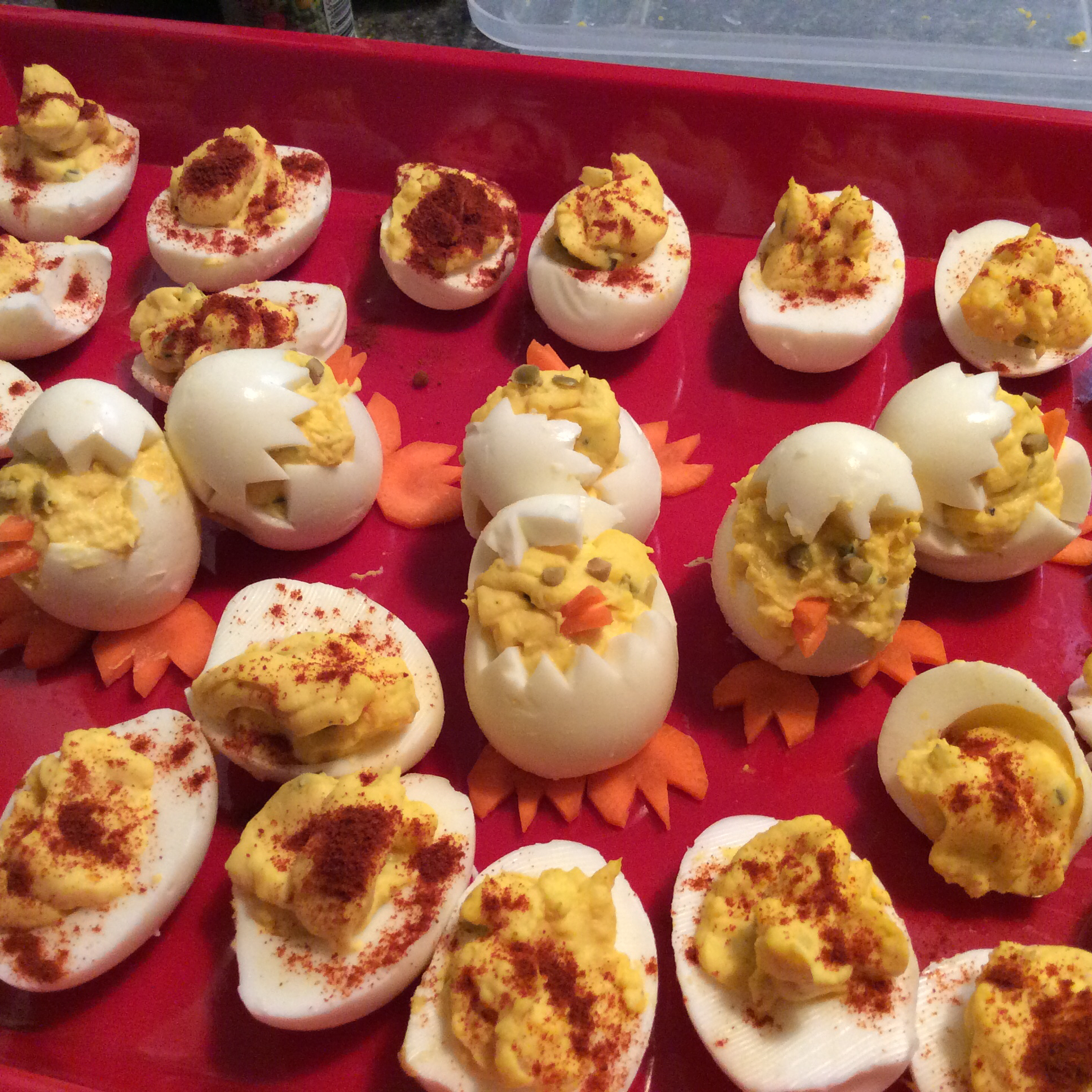 Easter Chick Deviled Eggs 
