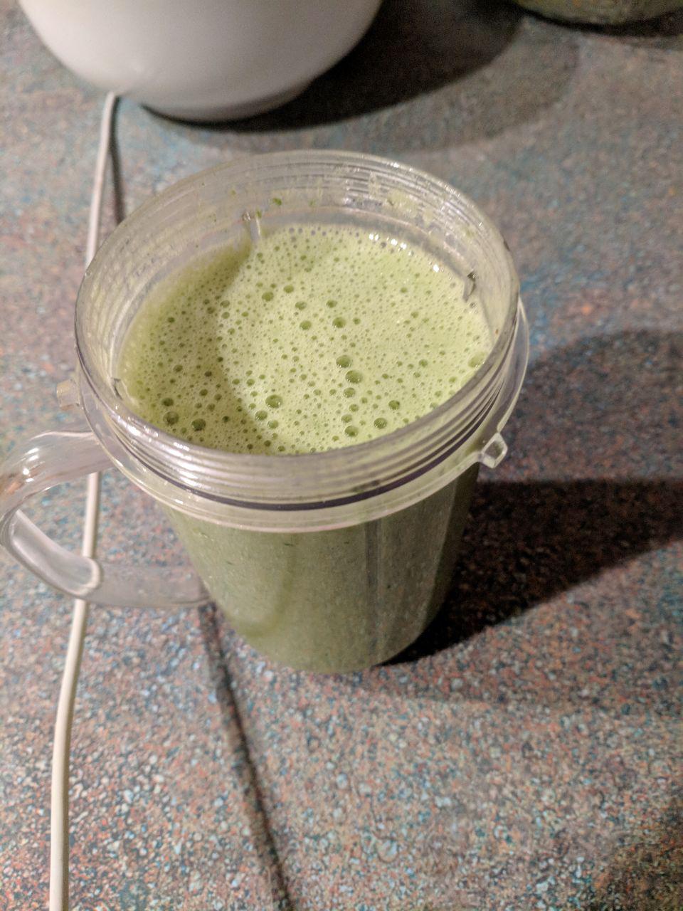 Kale and Cucumber Greens Juice Drink with Pulp 