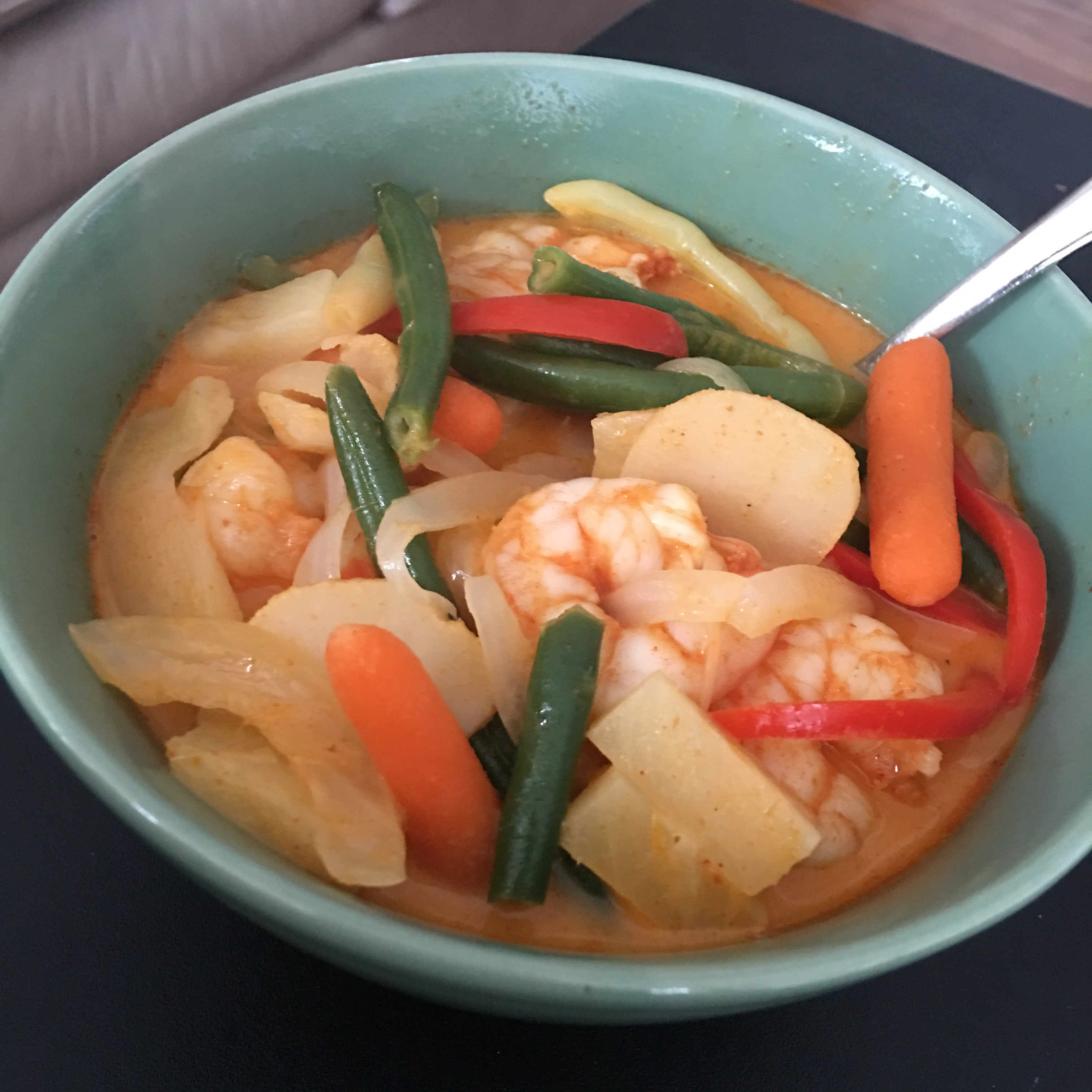 <p>Ready in about 40 minutes, this quick recipe features pineapple and shrimp swimming in a coconut milk broth with red curry paste, fish sauce, and vegetables.  "My family thinks that this is better then at our local Thai restaurant!" says Deb Brown. "You can use less or more of the red curry paste for less or more heat. We like it spicy!"</p>
                          