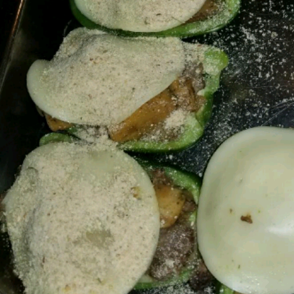 Philly Cheese Steak-Stuffed Bell Peppers 