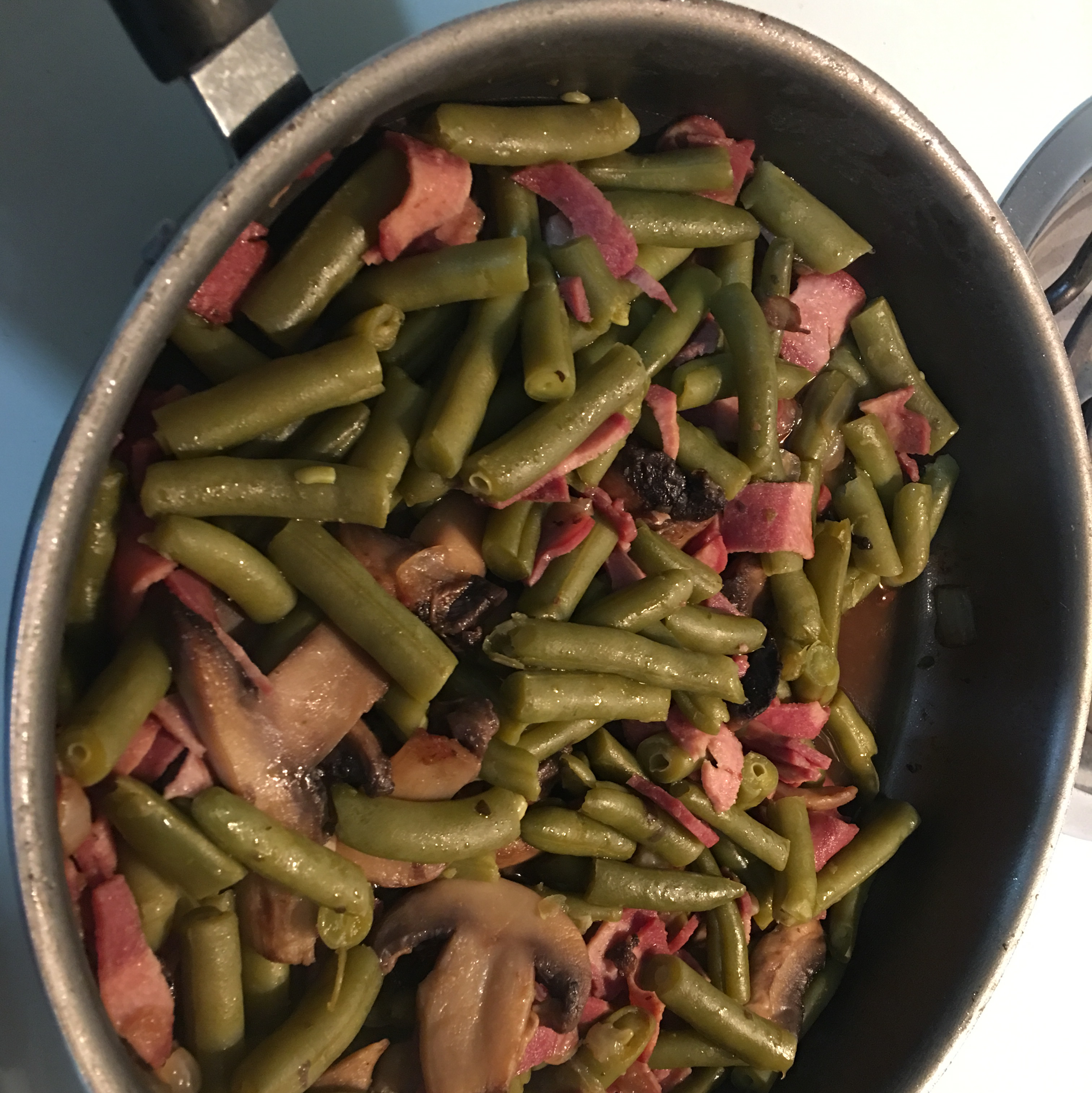 Mushroom and Bacon Green Beans 