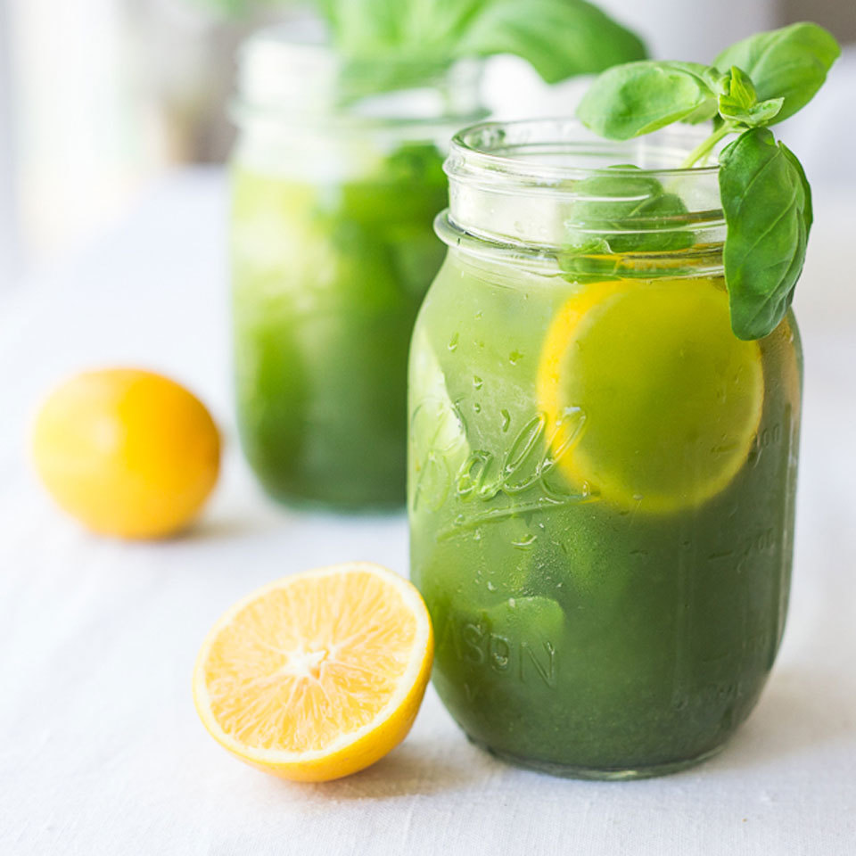 <p>Basil and lemon pair beautifully in this refreshing summer sipper, sweetened with a touch of honey. Make ahead and allow the mixture to infuse for 30 minutes to 1 hour before straining for a stronger basil flavor.</p>
                          