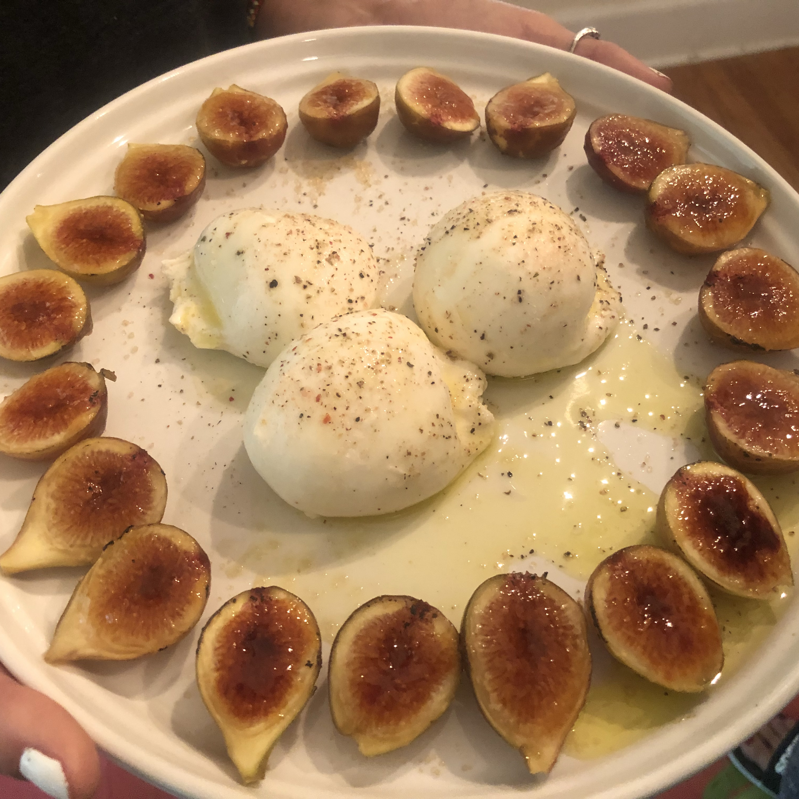 Fig Brulee with Burrata Cheese 