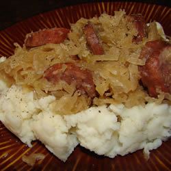 Slow Cooker Sauerkraut and Sausage