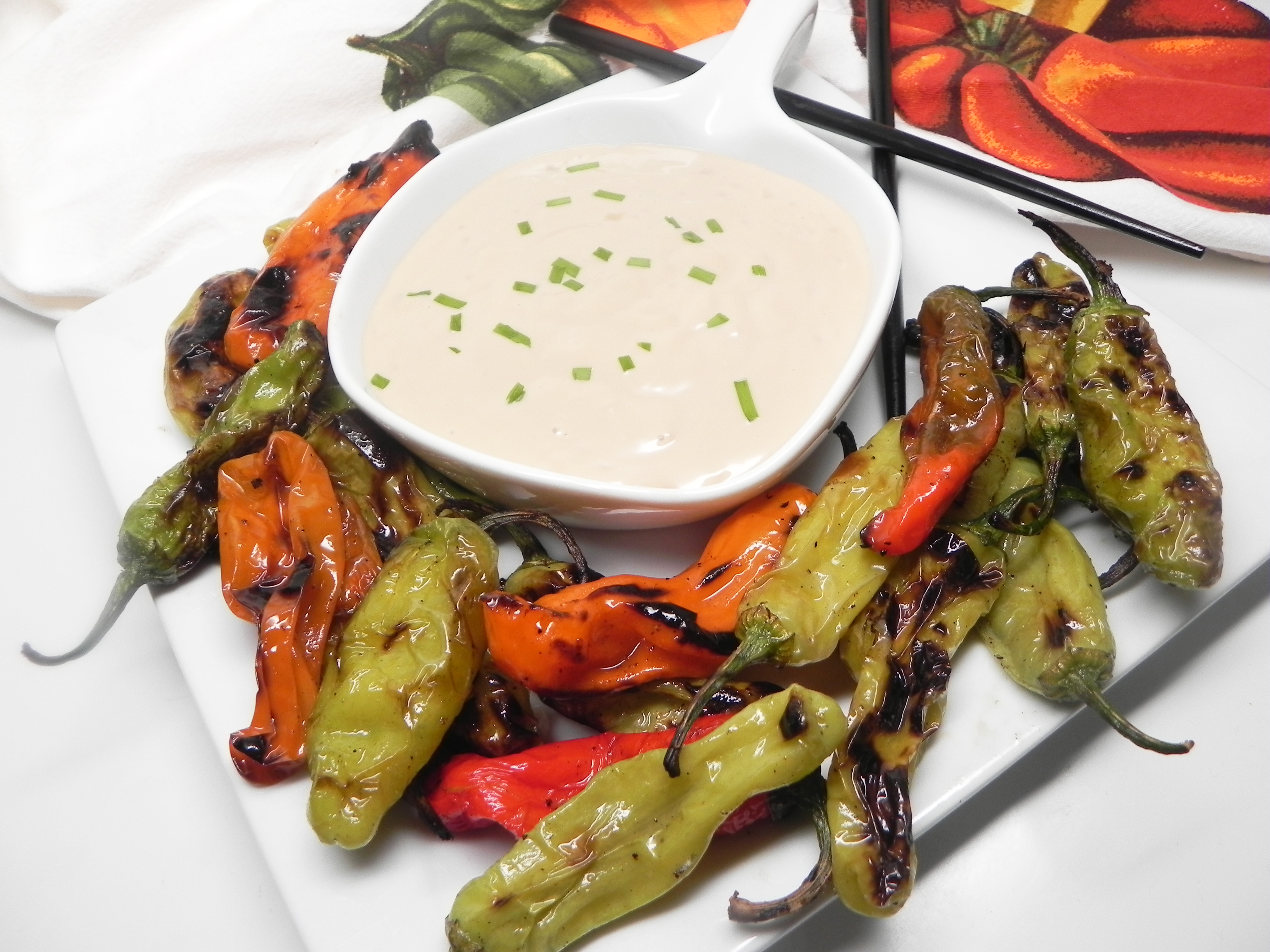 Grilled Shishito Peppers with Soy Aioli Soup Loving Nicole