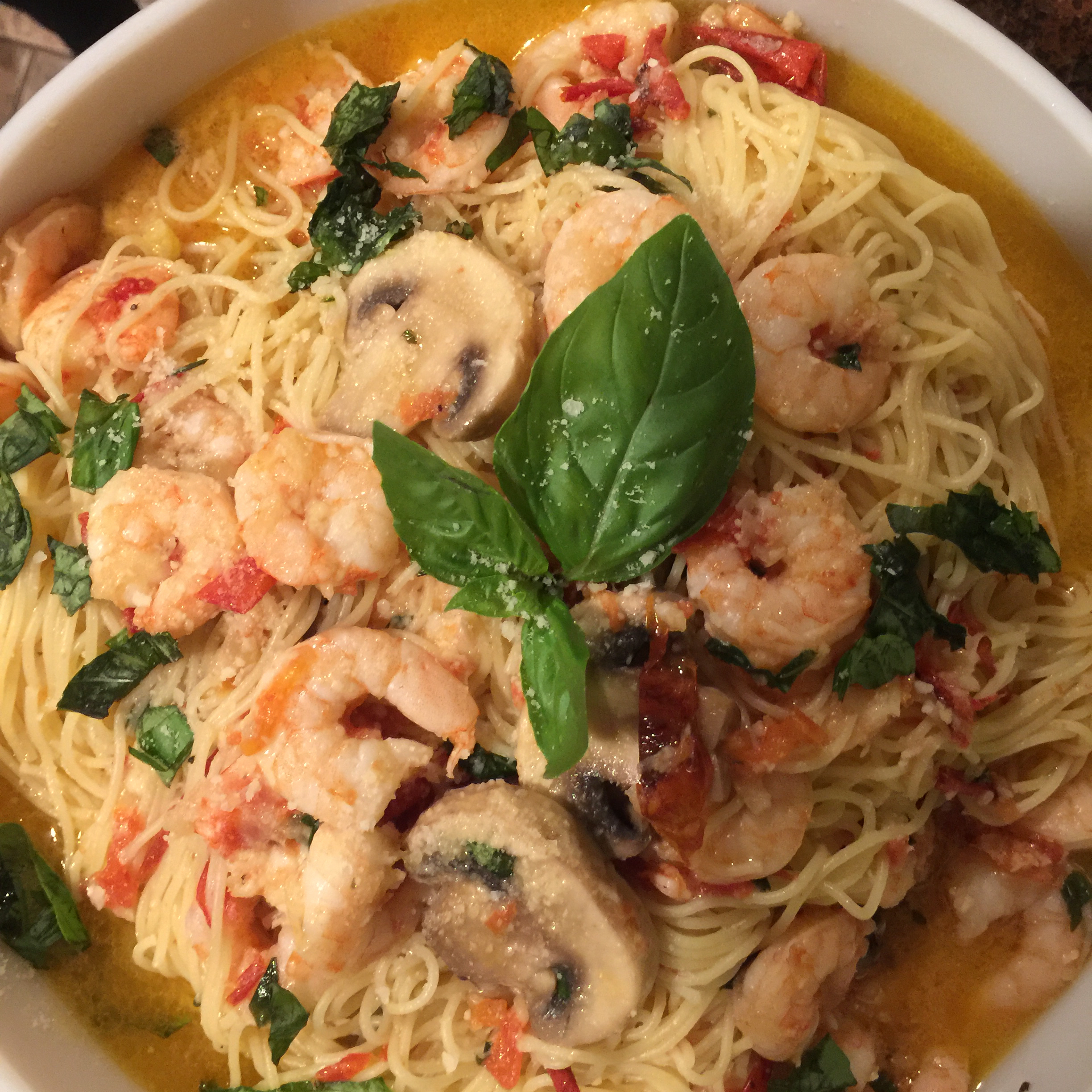 Shrimp Scampi with Angel Hair Pasta 