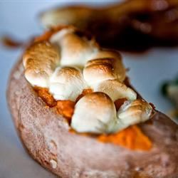 Twice-Baked Sweet Potatoes With Mini Marshmallows Deanna Cathcart