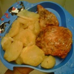 Pork Chops with Scalloped Potatoes 