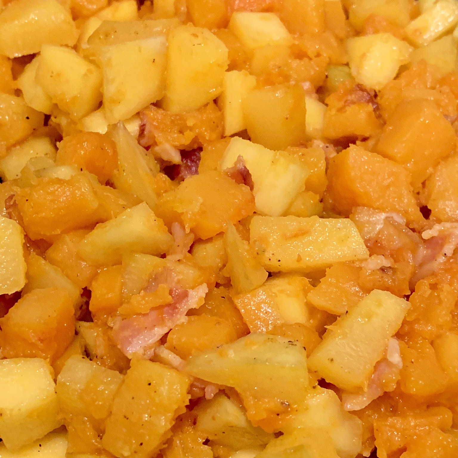 Mango-Bacon-Butternut Squash Hash 