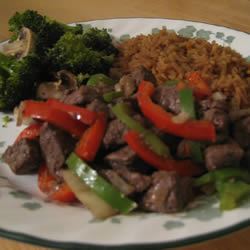 Venison Tips and Rice